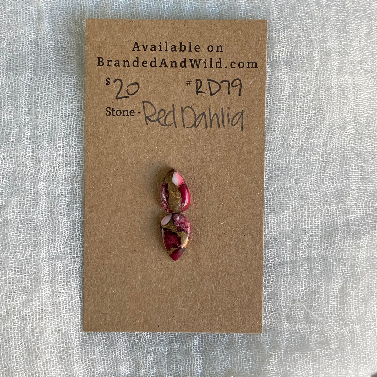 Red Dahlia Cabochon - RD79