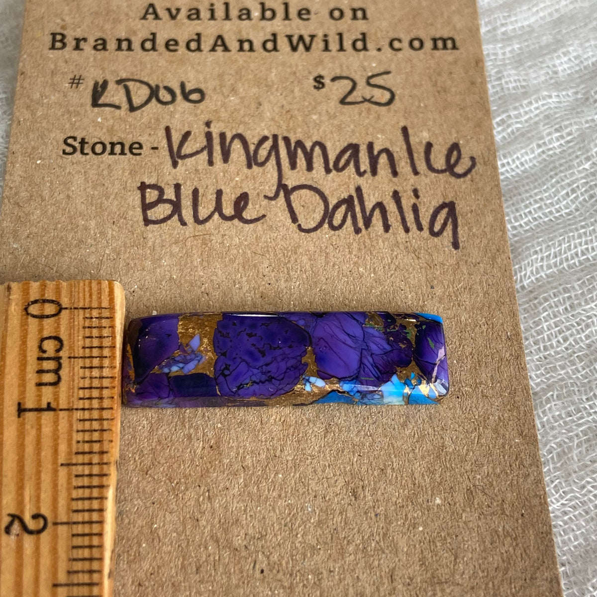 Kingman Ice Blue Dahlia Cabochon - KD06