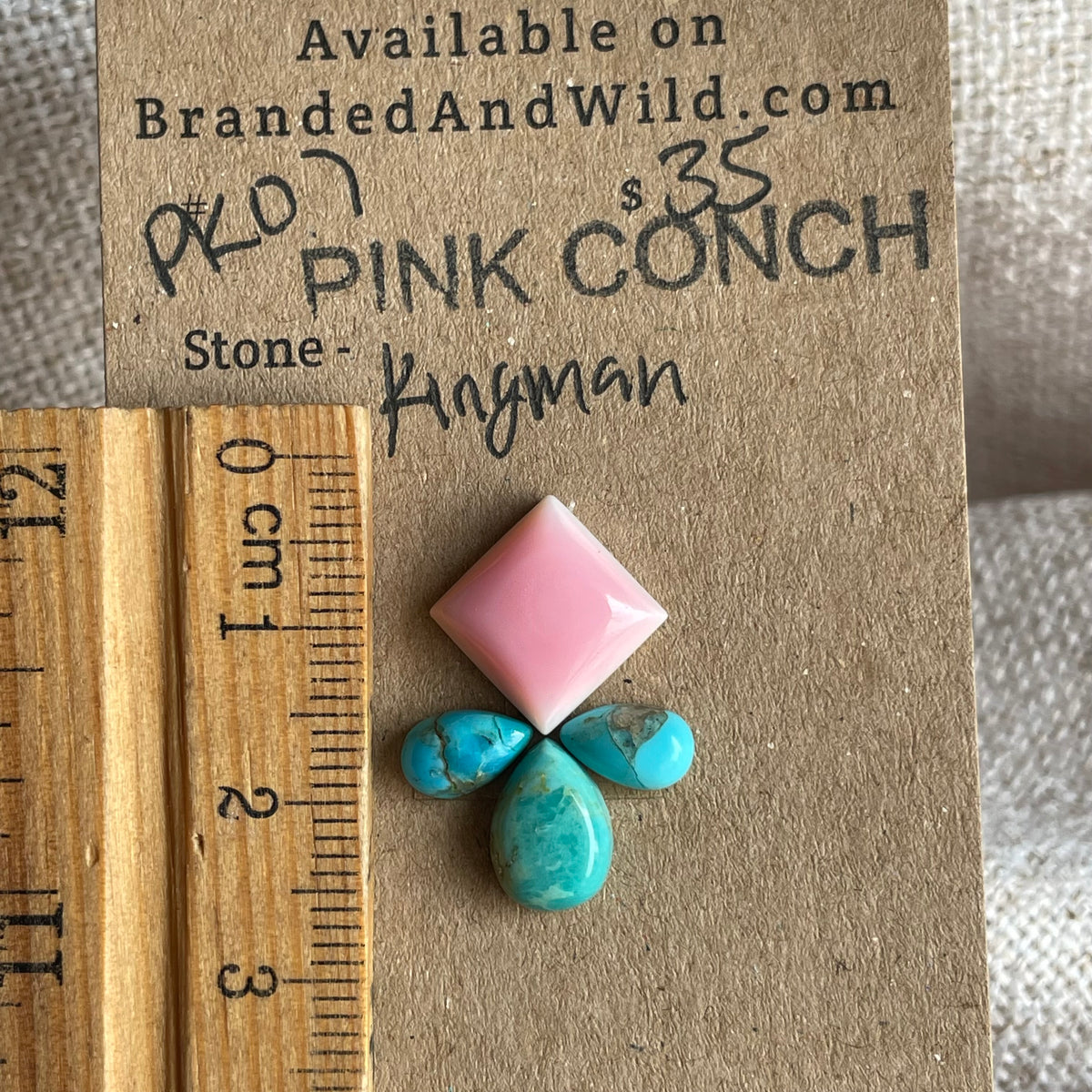 Pink Conch / Kingman Cabochon - PK07 077BACBA-308A-4DCF-91F4-CAD1E6EC512D Brandedandwild.com