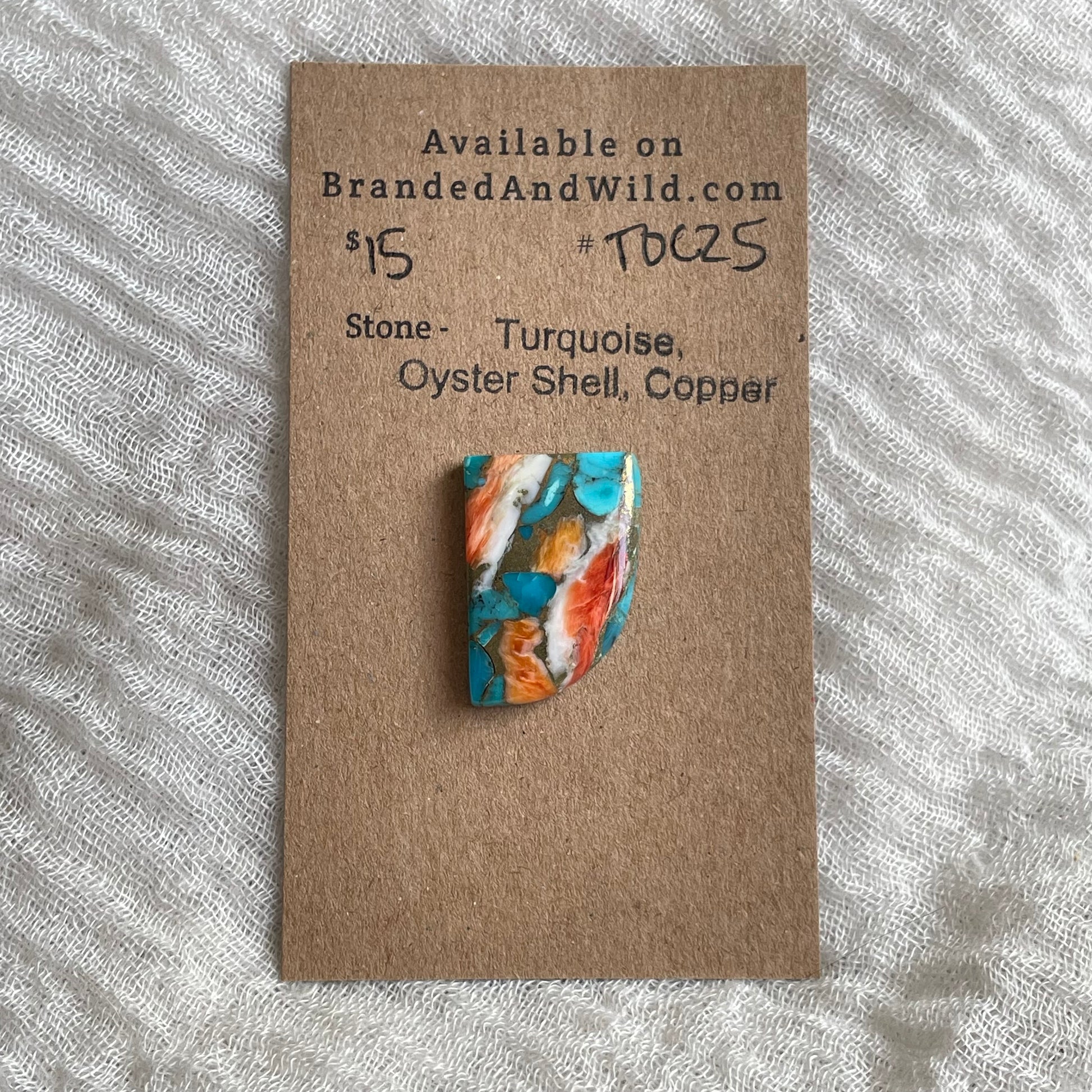 Turquoise, Oystershell, Copper Cabochon - TOC25 07A9198F-6828-4CF5-AC86-F963D69A4BF4 Brandedandwild.com