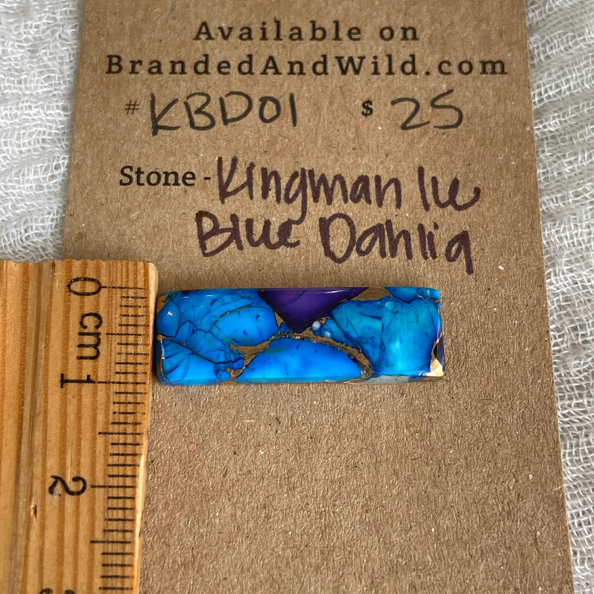 Kingman Ice Blue Dahlia Cabochon - KD01