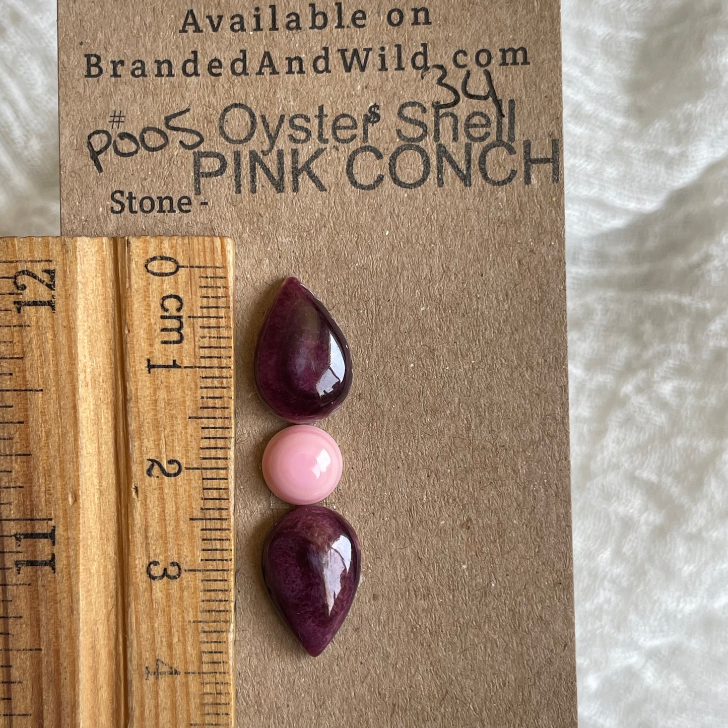Pink Conch / Oyster Shell Cabochon - P005