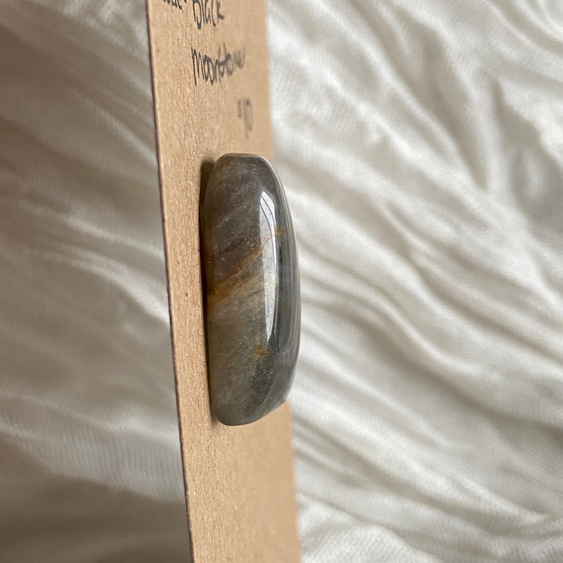 Black Moonstone Cabochon - M046 07DF2A5E-701D-4102-914D-4D76173357C5 Brandedandwild.com