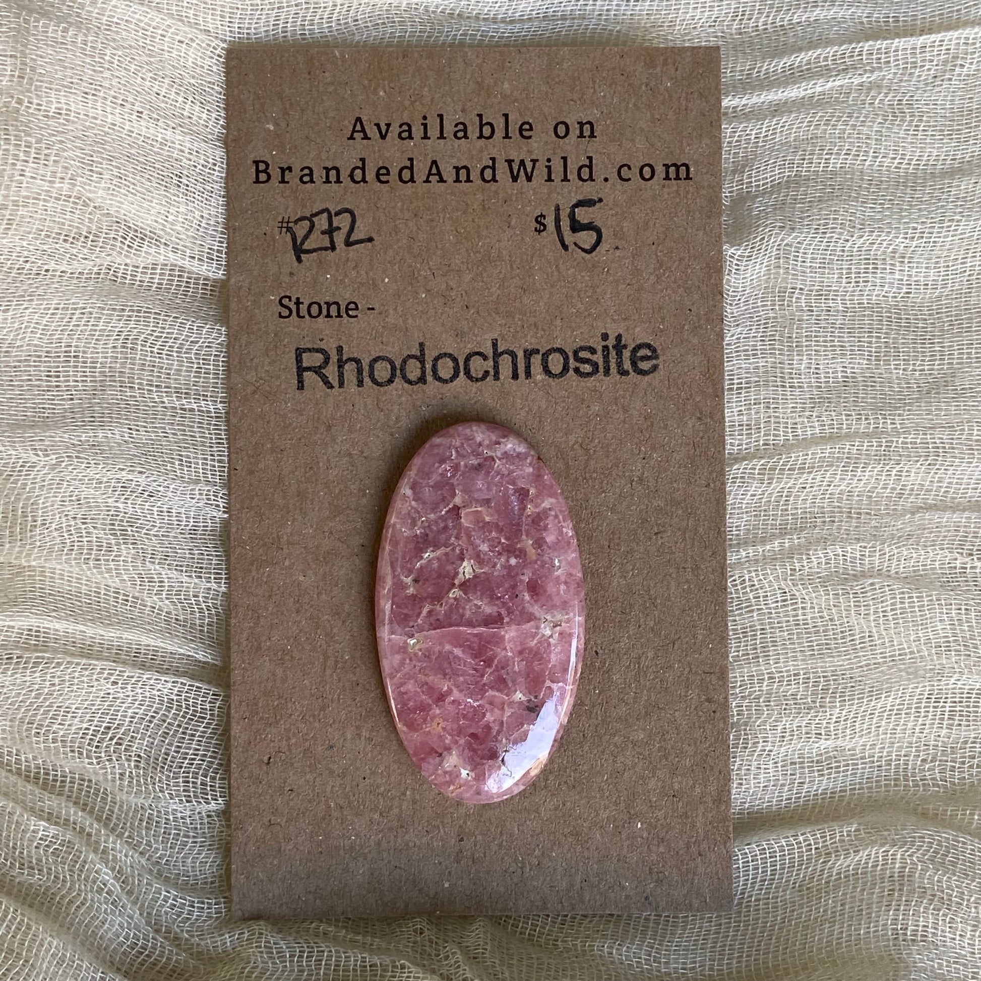 Rhodochrosite Cabochon - R72 07E11E56-9767-473E-81F8-17FDD9FD7A40 Brandedandwild.com