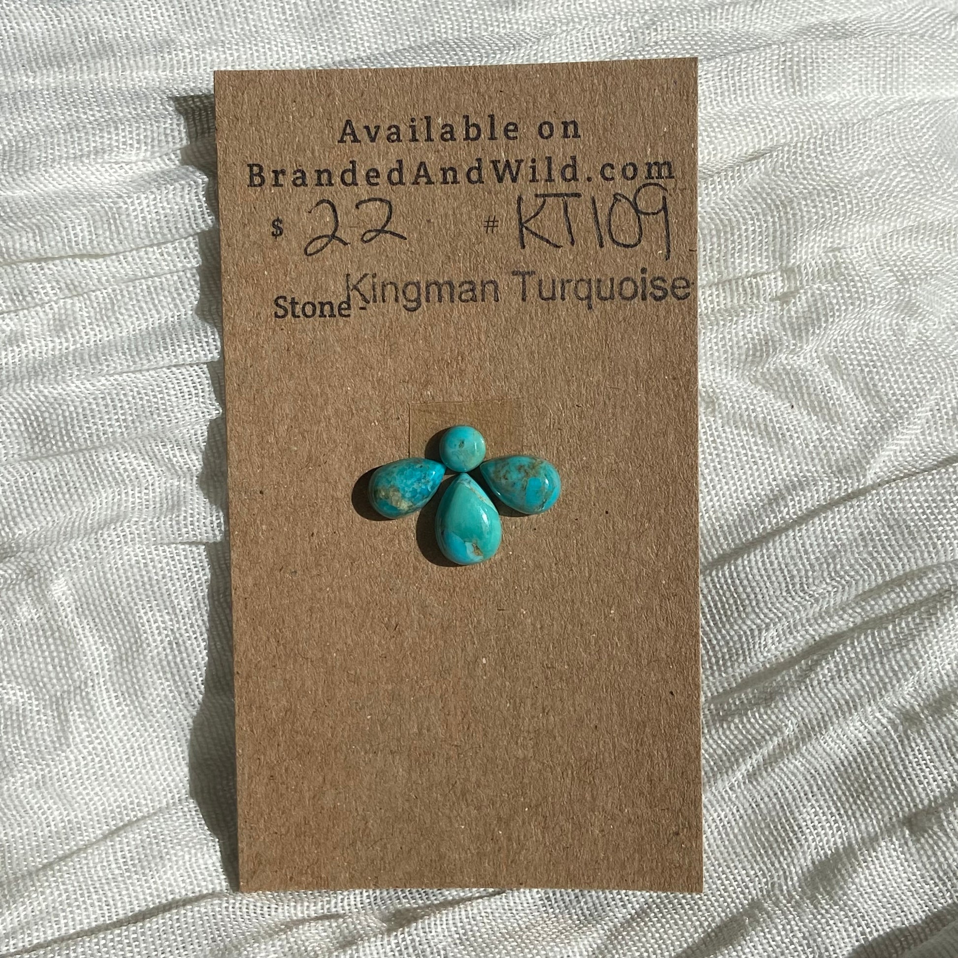Kingman Turquoise Cabochon - KT109 07F5EE33-EFD6-47F4-9330-C23D927EA0CA Brandedandwild.com