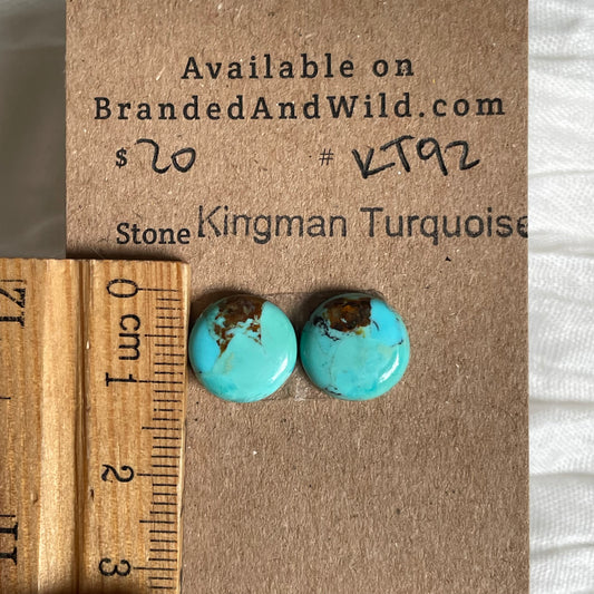 Kingman Turquoise Cabochon - KT92 07F5FC78-F73A-425F-B295-15FEC0FBA28A Brandedandwild.com
