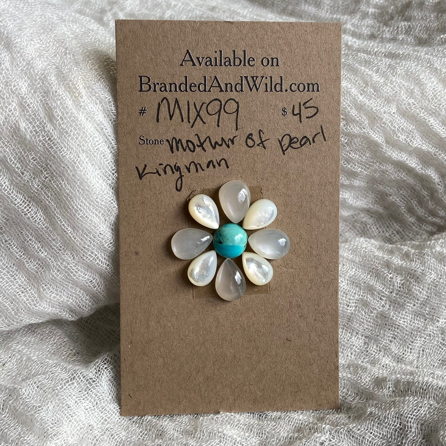 Mother of Pearl / Kingman Cabochon - Mix99 0825059F-3FB6-42B7-BC7C-5210886D4758 Brandedandwild.com