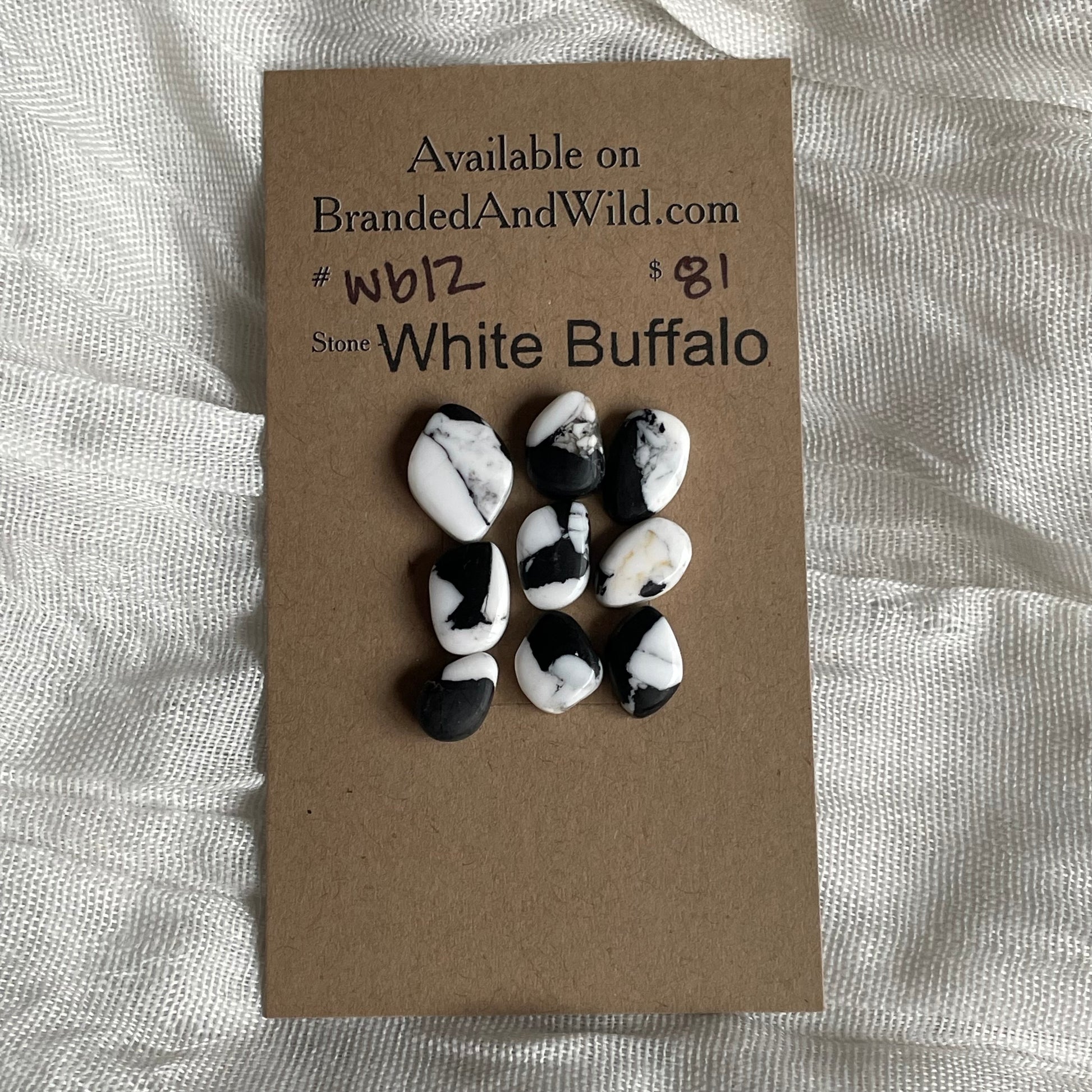 White Buffalo Cabochon - WB12 0834BF52-2E69-4625-B2E6-998E79B25A93 Brandedandwild.com