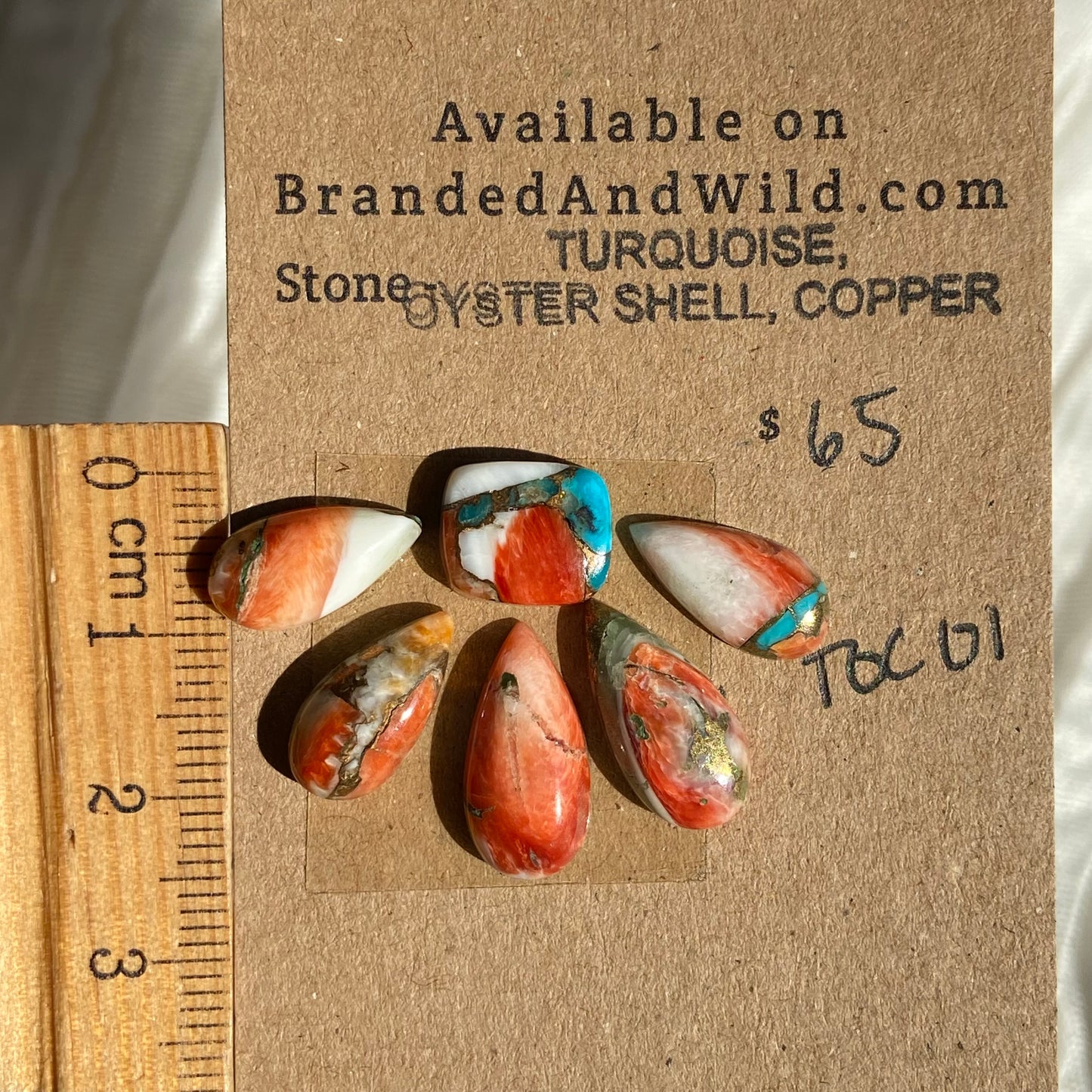 Turquoise, Oystershell, Copper Cabochon - TOC01 08448510-ACD5-4755-8036-1F08055736A4 Brandedandwild.com