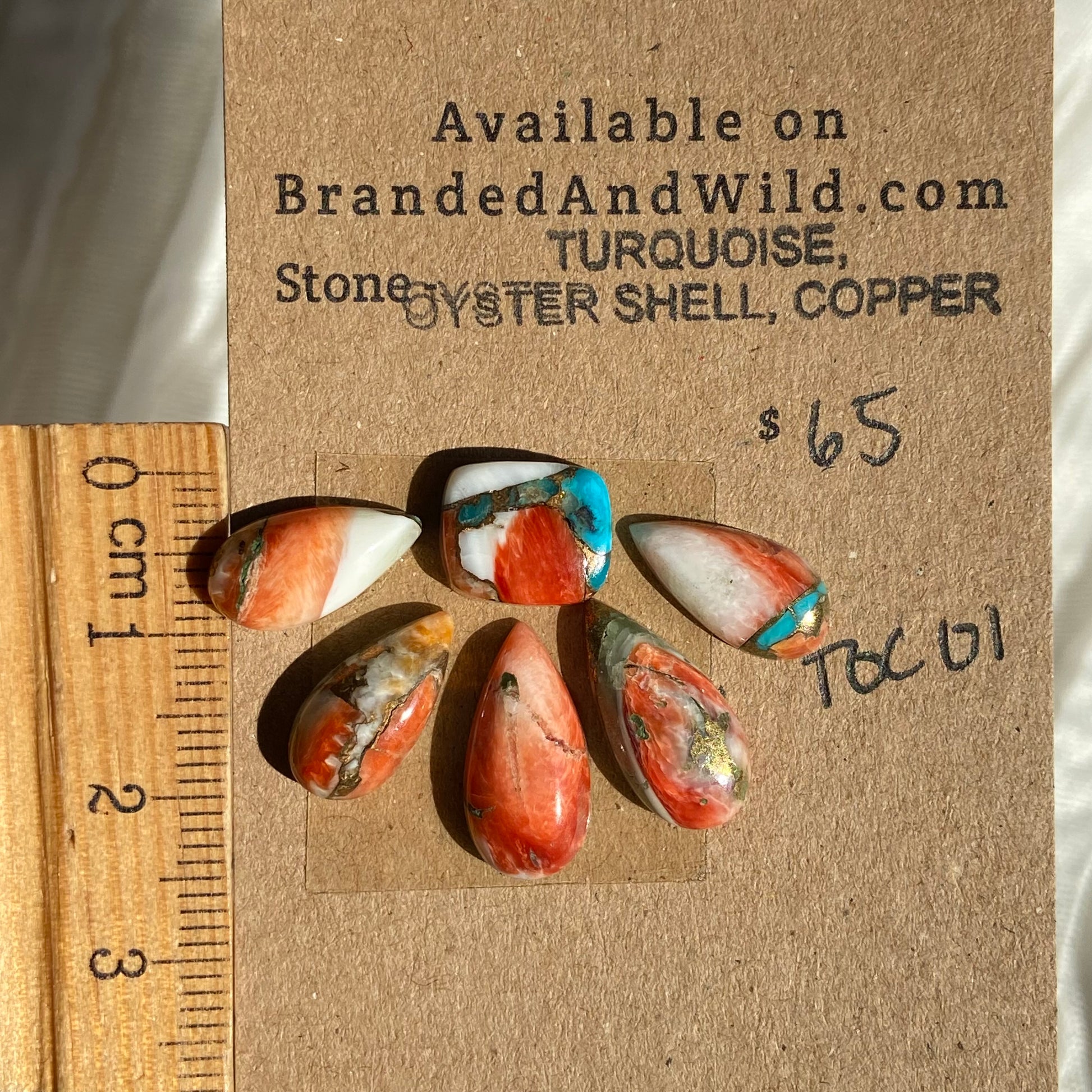 Turquoise, Oystershell, Copper Cabochon - TOC01 08448510-ACD5-4755-8036-1F08055736A4 Brandedandwild.com