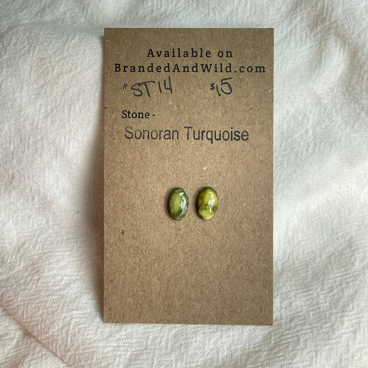 Sonoran Turquoise Cabochon - ST14 0872E409-60F3-4958-A9D2-4D2256BDA43C Brandedandwild.com
