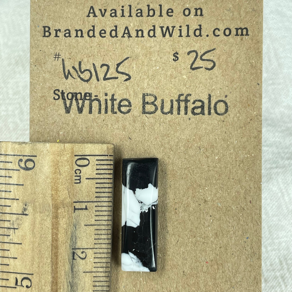 White Buffalo Cabochon - WB125 089675F6-F6E2-46EB-8699-E73A8144C179 Brandedandwild.com