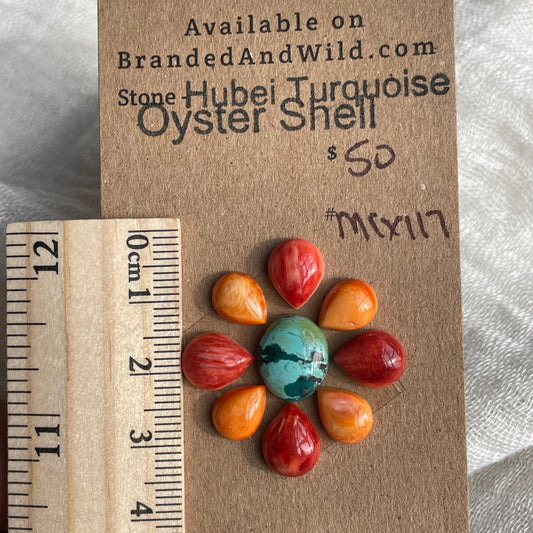 Hubei/Oyster Shell Cabochon - Mix117