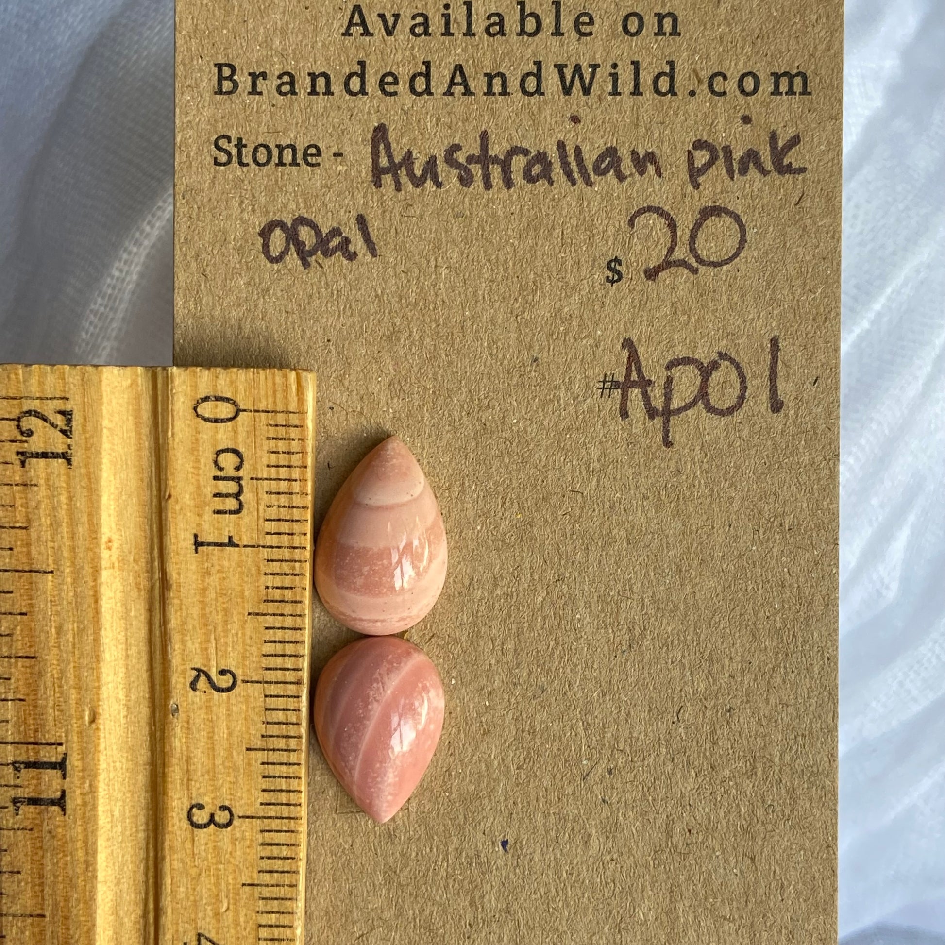 Australian Pink Opal cabochon - APO1 08AA37A8-FA93-4A01-864E-2F43407AC0A3 Brandedandwild.com