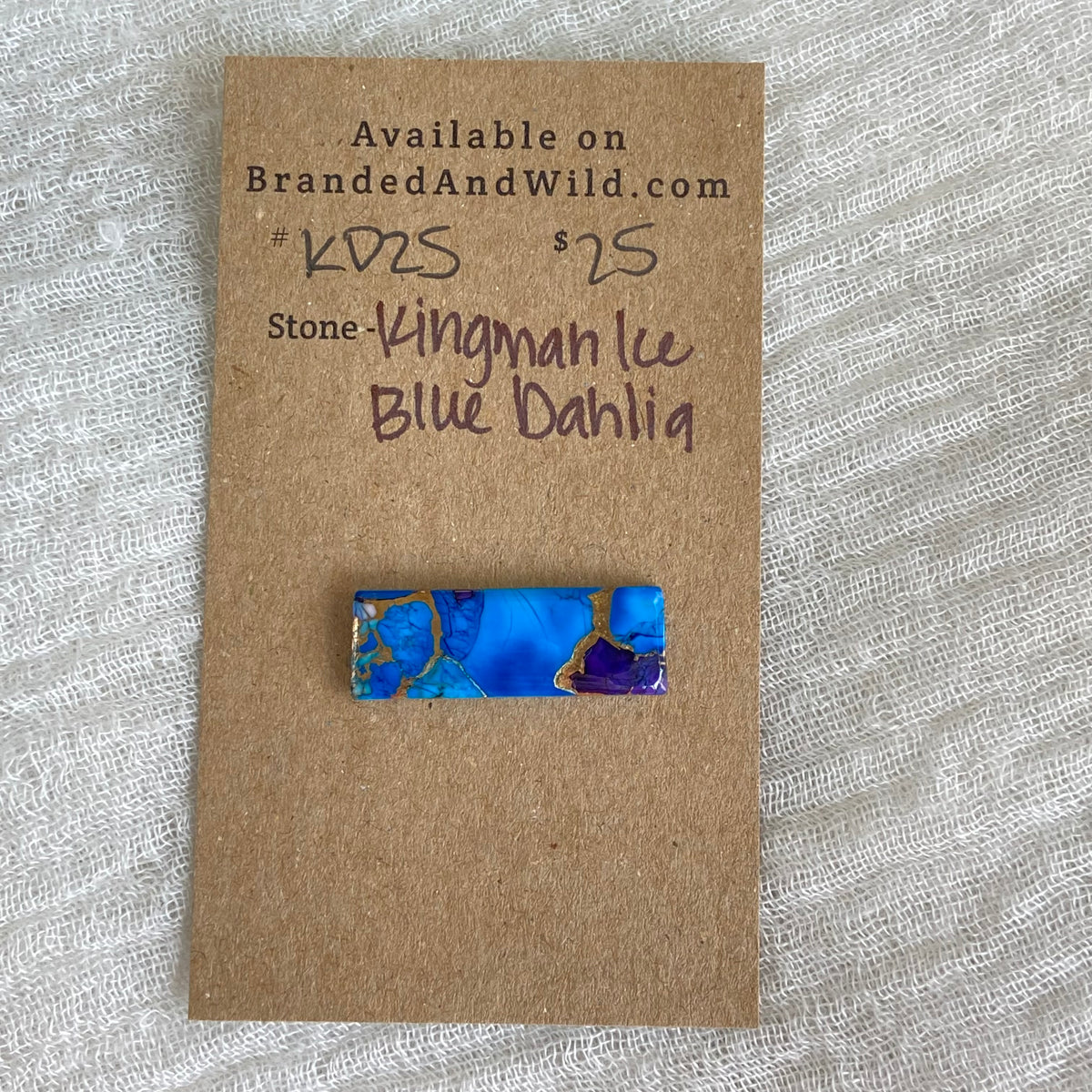 Kingman Ice Blue Dahlia Cabochon - KD25