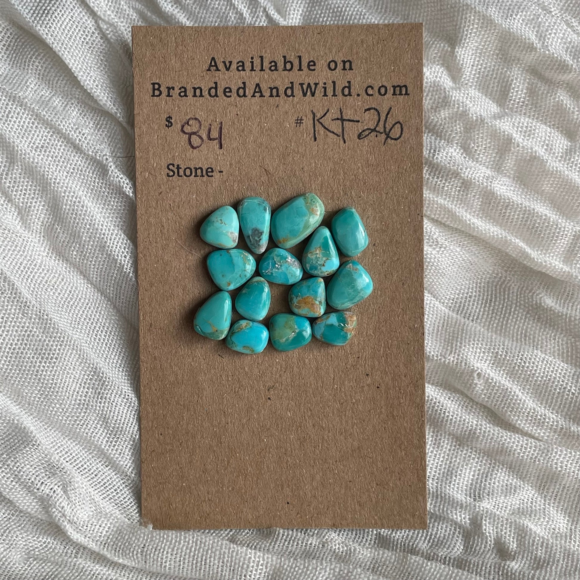 Kingman Turquoise Cabochon - KT26 08D46D79-63E4-4AF3-A5F4-E57CAFA7C7D0 Brandedandwild.com