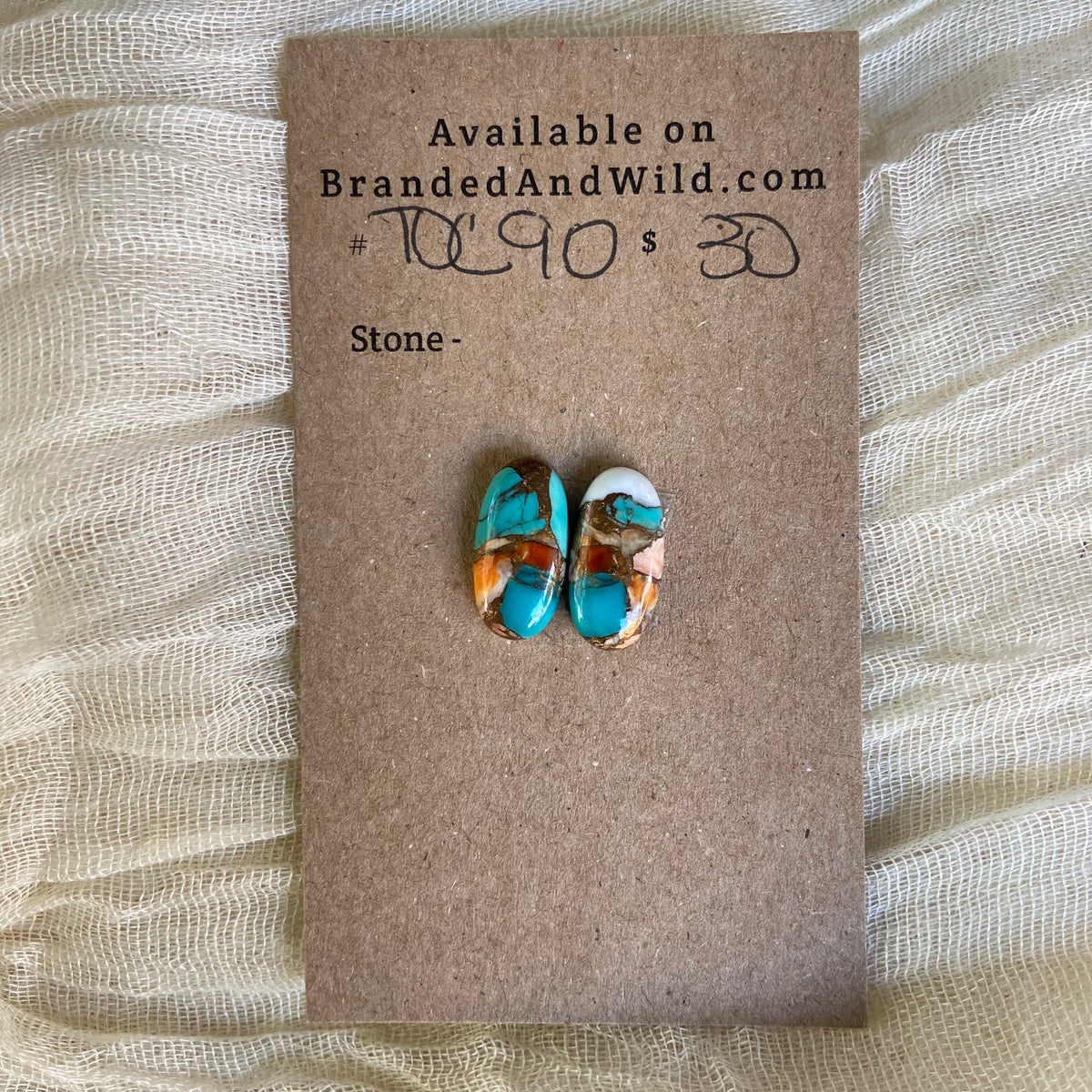 Turquoise, Oyster Shell, Copper Cabochon - TOC90 08DA7AF2-2061-4ACD-93AF-A72499C227CB Brandedandwild.com