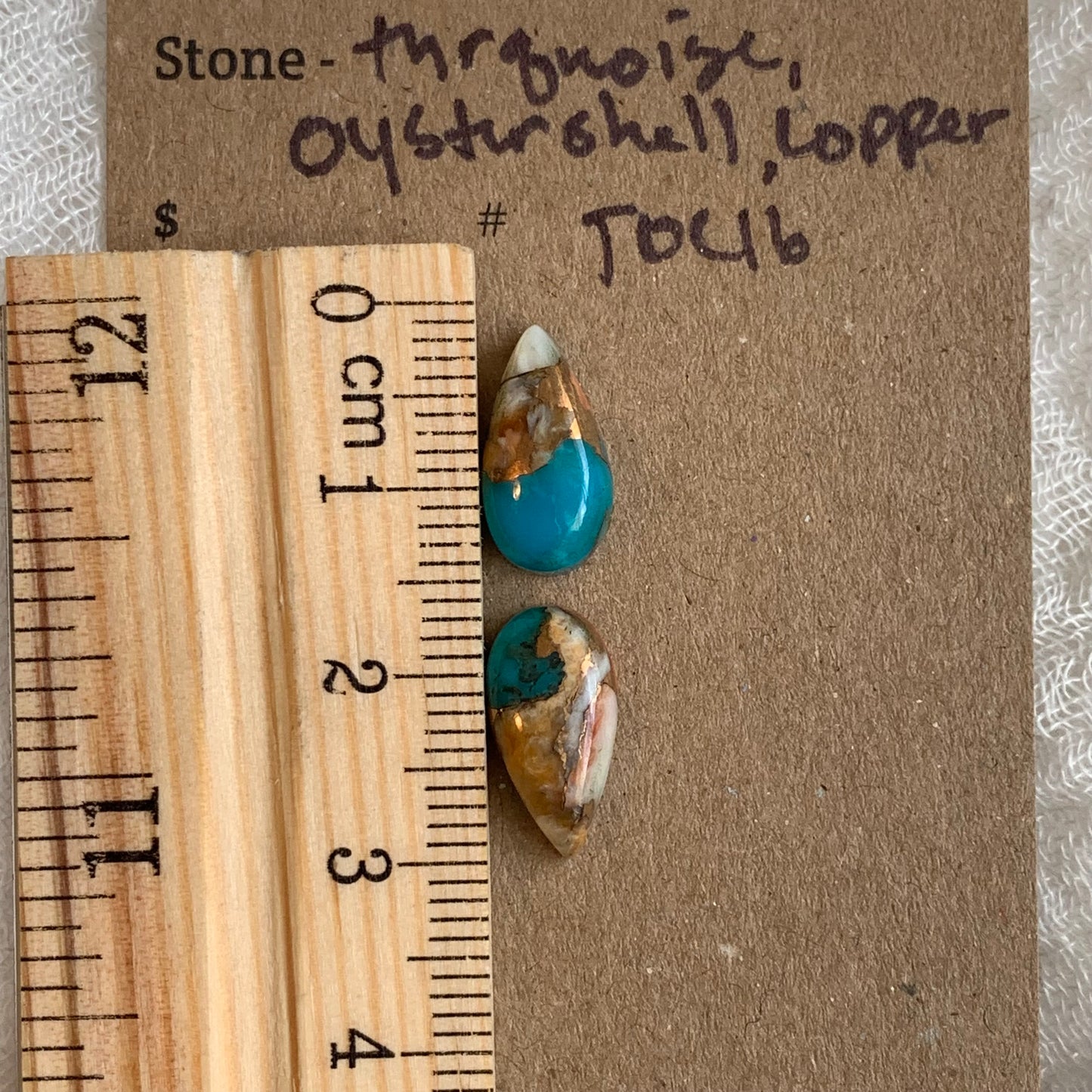 Turquoise, Oystershell, Copper Cabochon - TOC16