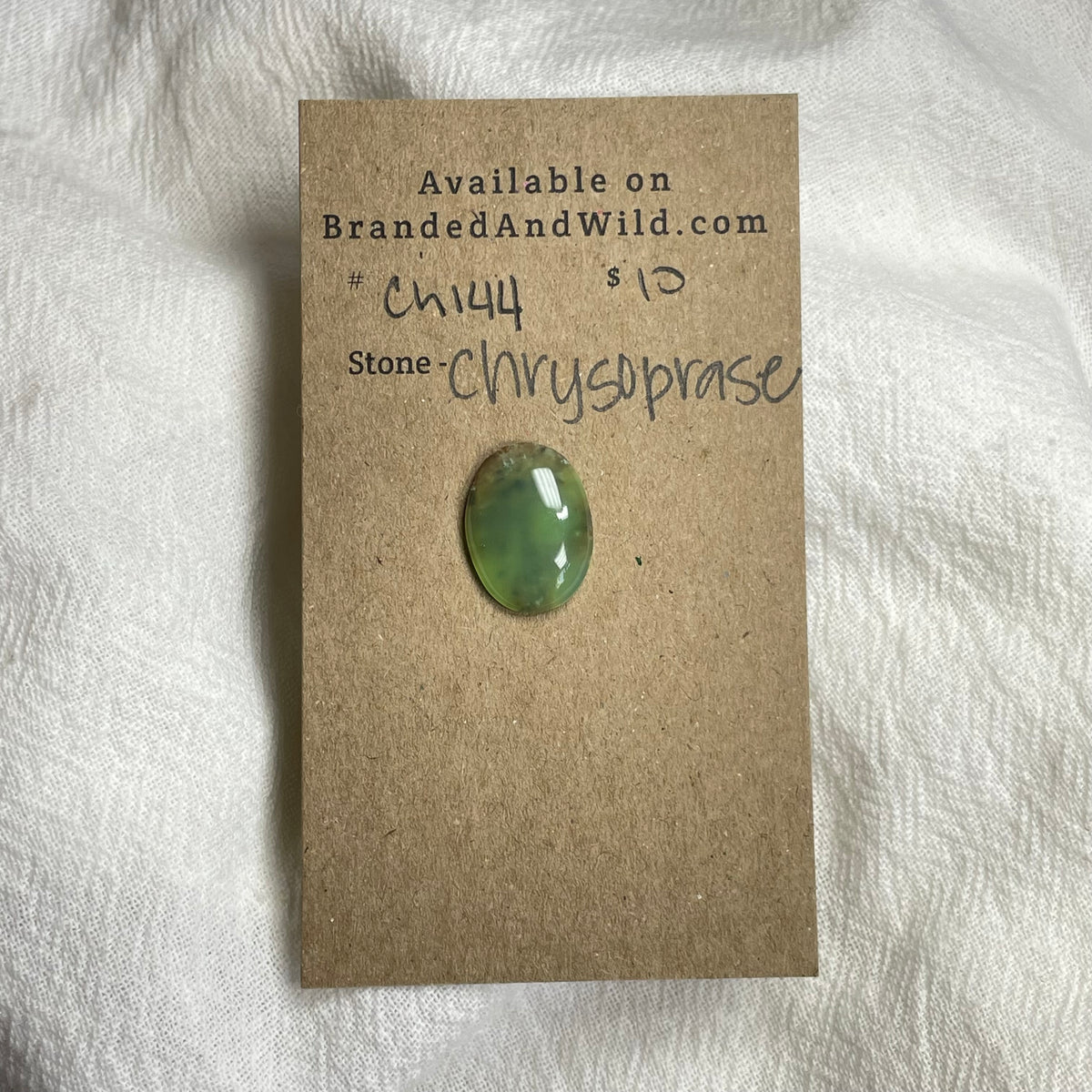 Chrysoprase Cabochon - CH144 091D6C6D-123D-4FE2-A917-8209D7DE694A Brandedandwild.com