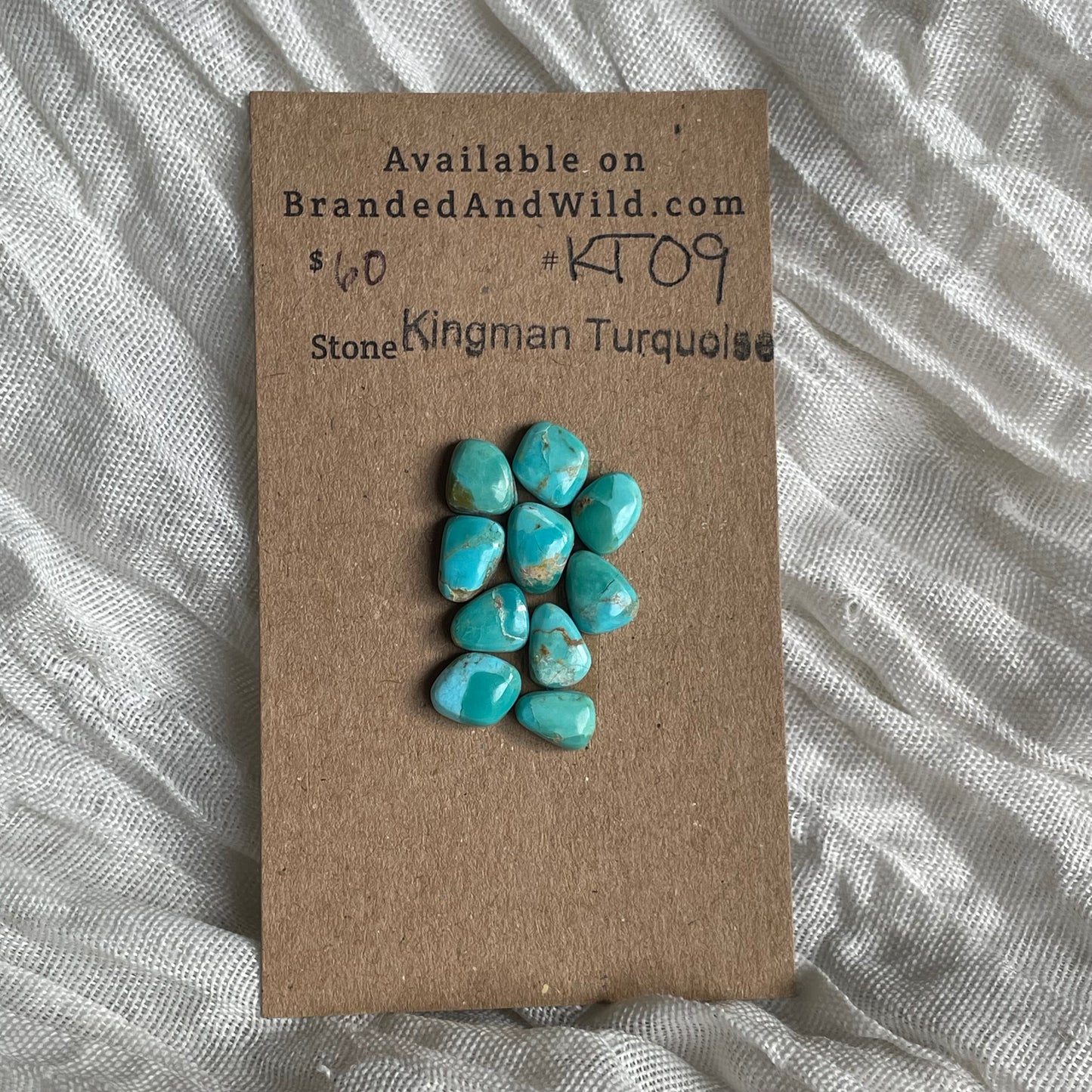 Kingman Turquoise Cabochon - KT09 0941E37F-C4C7-426C-9062-B434C37FD55F Brandedandwild.com