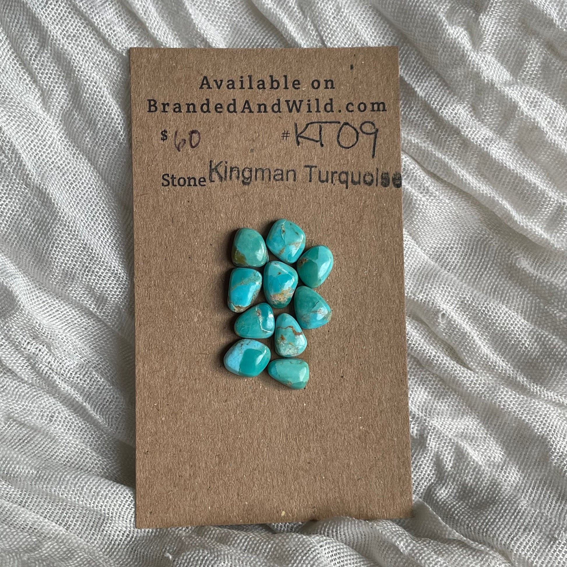 Kingman Turquoise Cabochon - KT09 0941E37F-C4C7-426C-9062-B434C37FD55F Brandedandwild.com