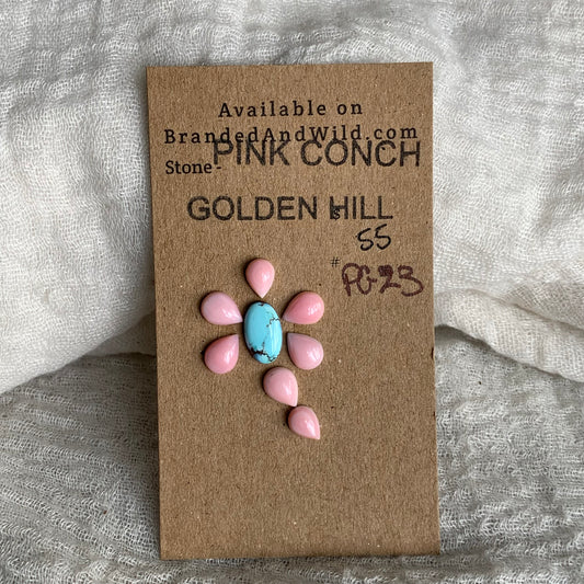 Pink Conch/Golden Hill Cabochon - PG23