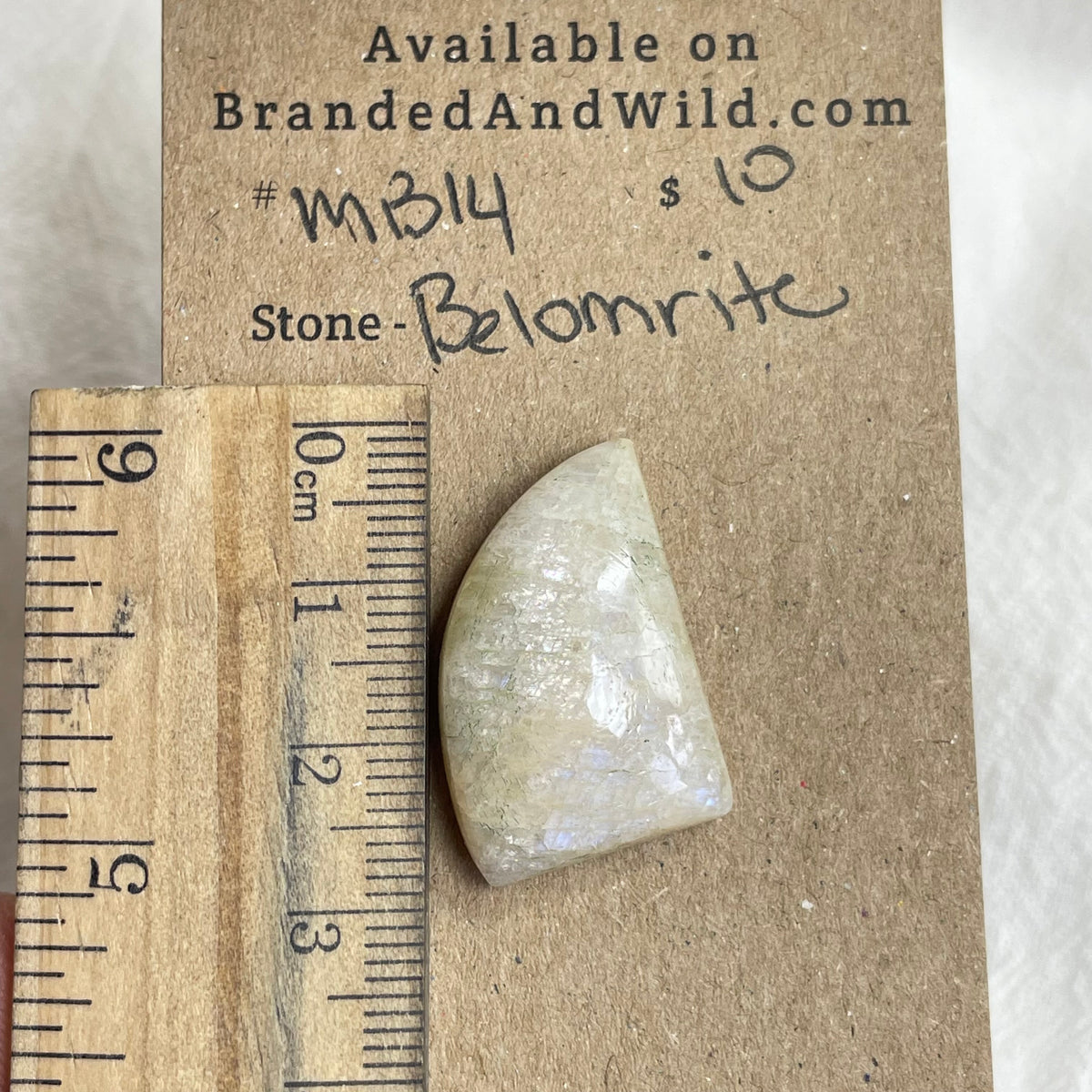Belomrite Moonstone Cabochon - MB14 097F0DF7-965D-4FEA-A136-70C4F48E308C Brandedandwild.com