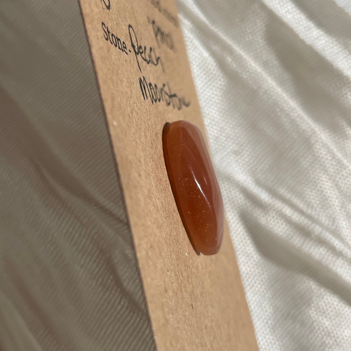 Peach Moonstone cabochon - PM01 09DEAF27-3BA3-4803-A171-F886353980DF Brandedandwild.com