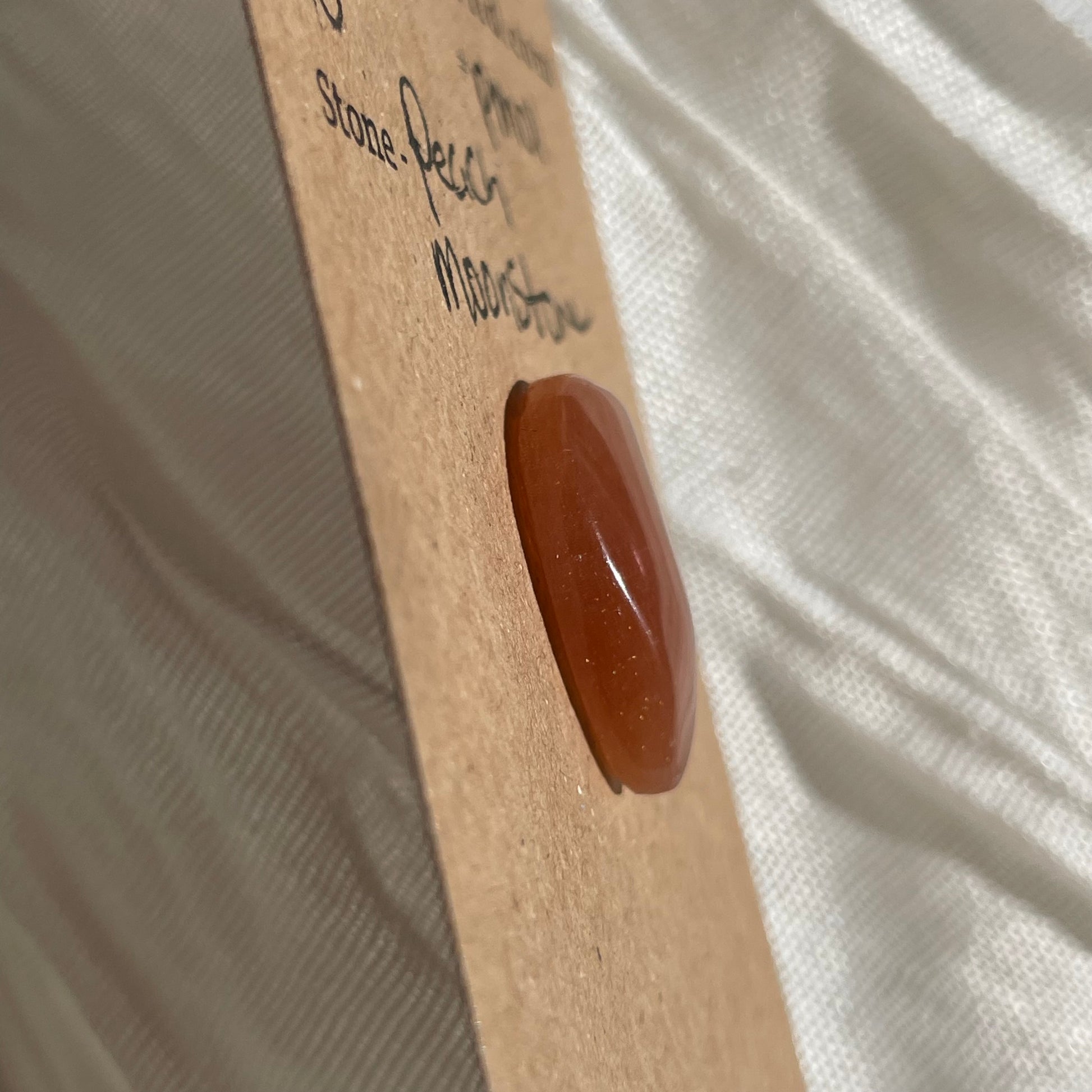 Peach Moonstone cabochon - PM01 09DEAF27-3BA3-4803-A171-F886353980DF Brandedandwild.com