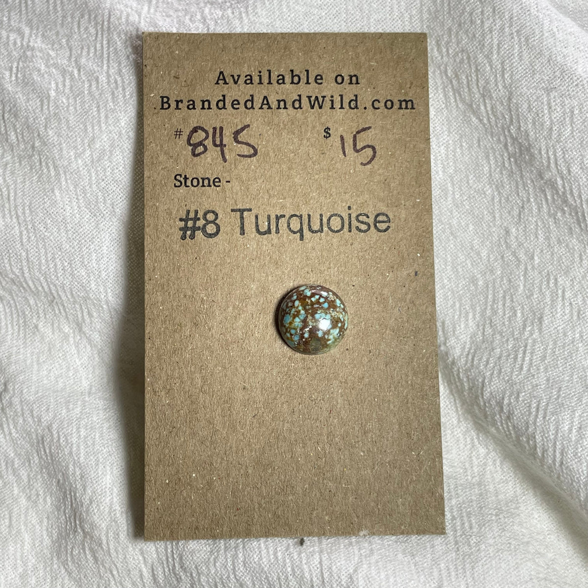 #8 Turquoise Cabochon - #845 0A0755DF-48B4-4441-9FCD-50A63E702F51 Brandedandwild.com