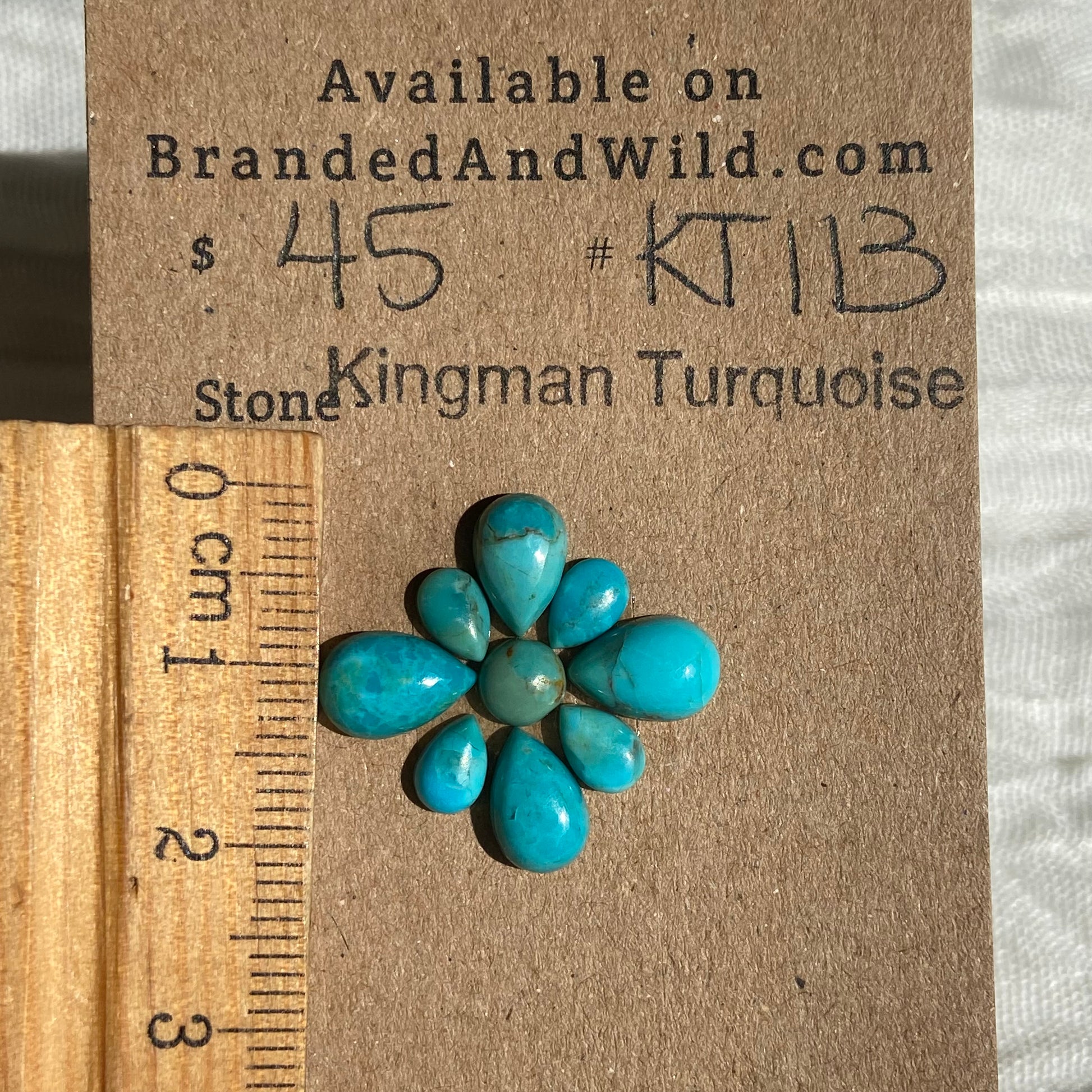 Kingman Turquoise Cabochon - KT113 0A107483-BD76-47A3-9EDD-A9D5C138370B Brandedandwild.com