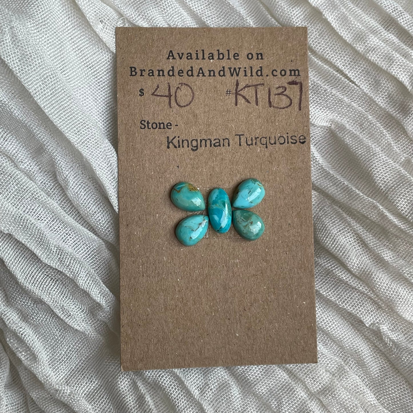 Kingman Turquoise Cabochon - KT137 0A1E4C04-7601-4ED5-9718-D4800BA0D048 Brandedandwild.com