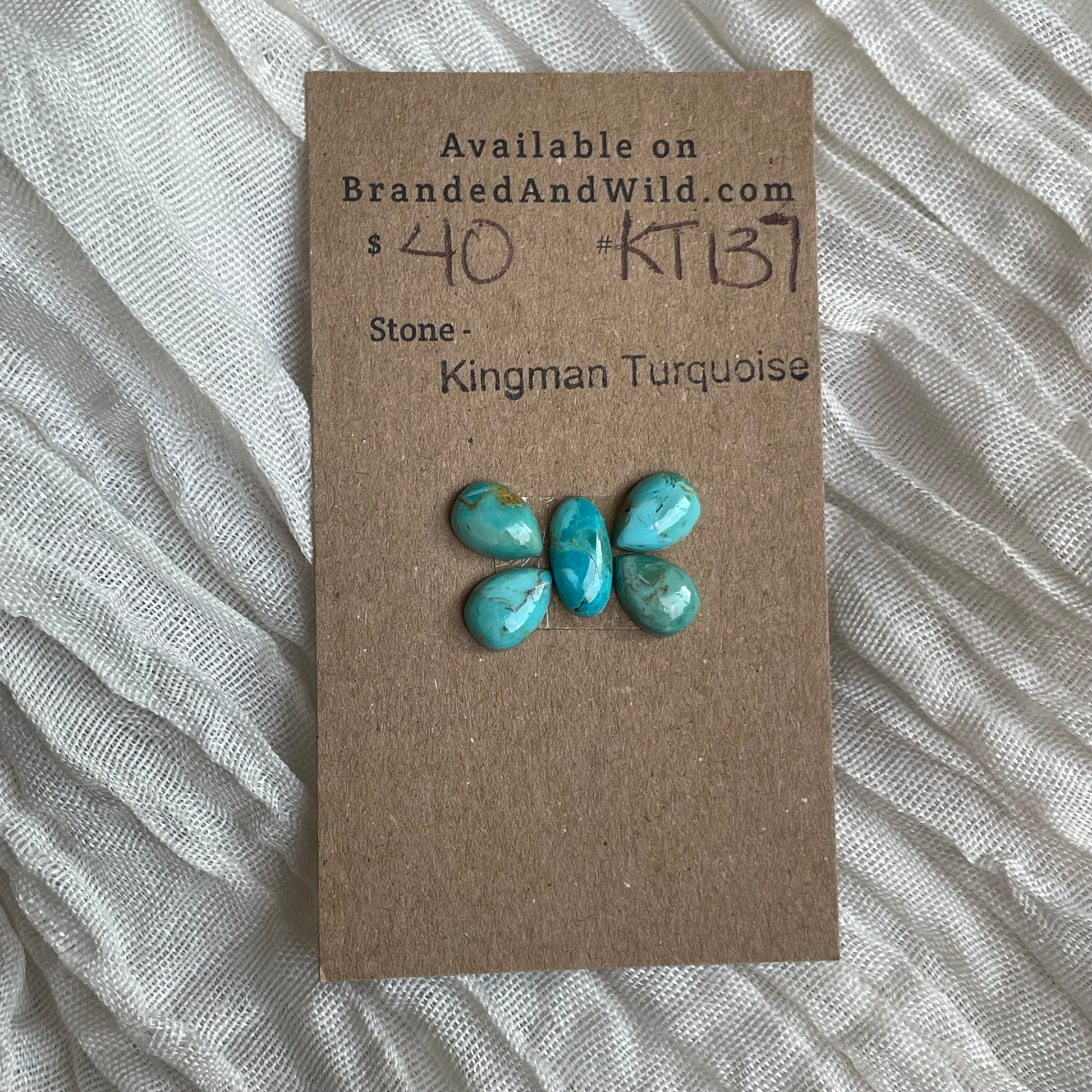 Kingman Turquoise Cabochon - KT137 0A1E4C04-7601-4ED5-9718-D4800BA0D048 Brandedandwild.com
