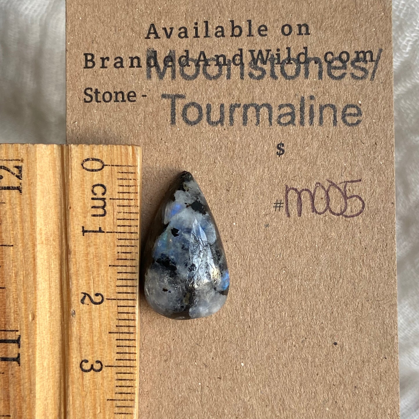 Moonstone/Tourmaline Cabochon - M005