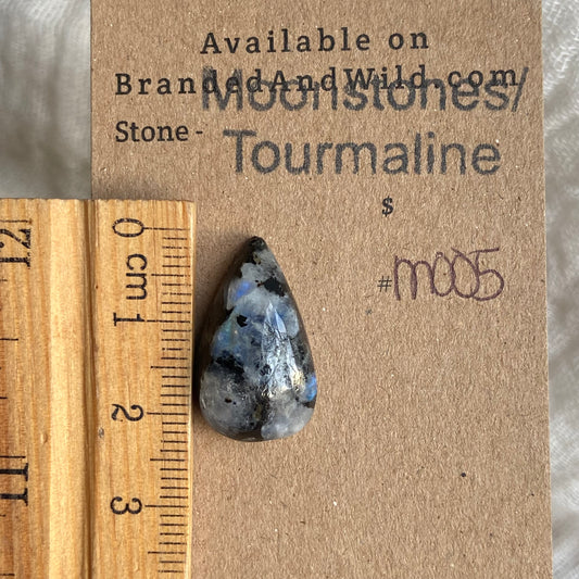 Moonstone/Tourmaline Cabochon - M005