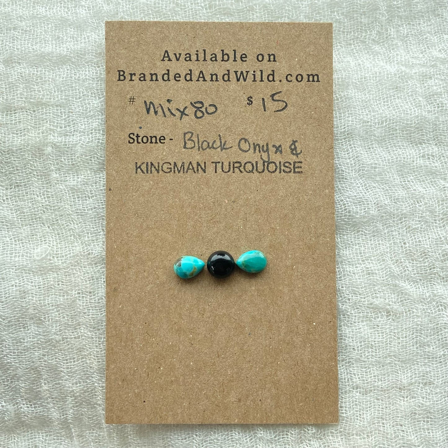 Kingman / Black Onyx Cabochon - MIX80