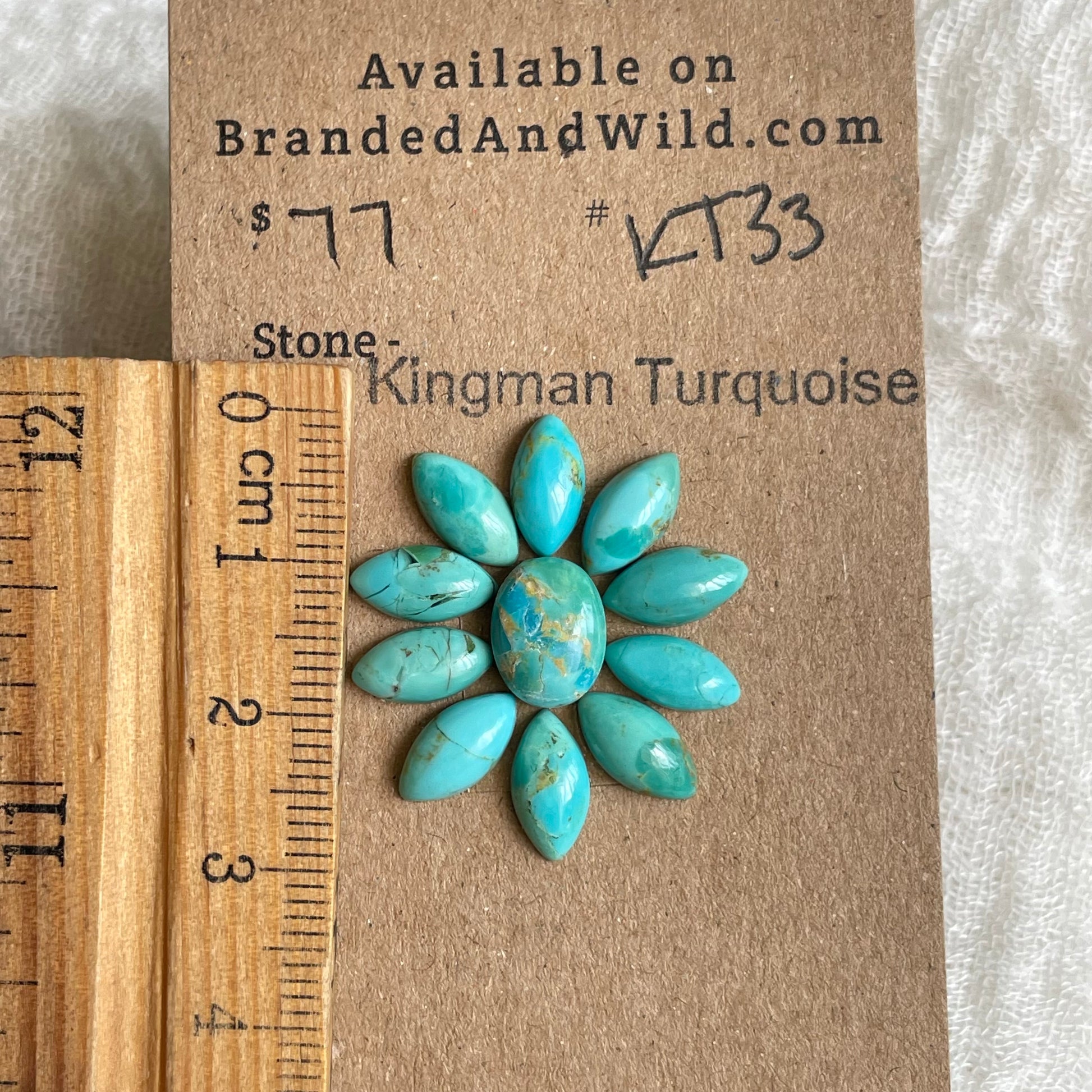 Kingman Turquoise Cabochon - KT33 0A6DEEA1-3369-4D15-97C3-E161136D1B6B Brandedandwild.com