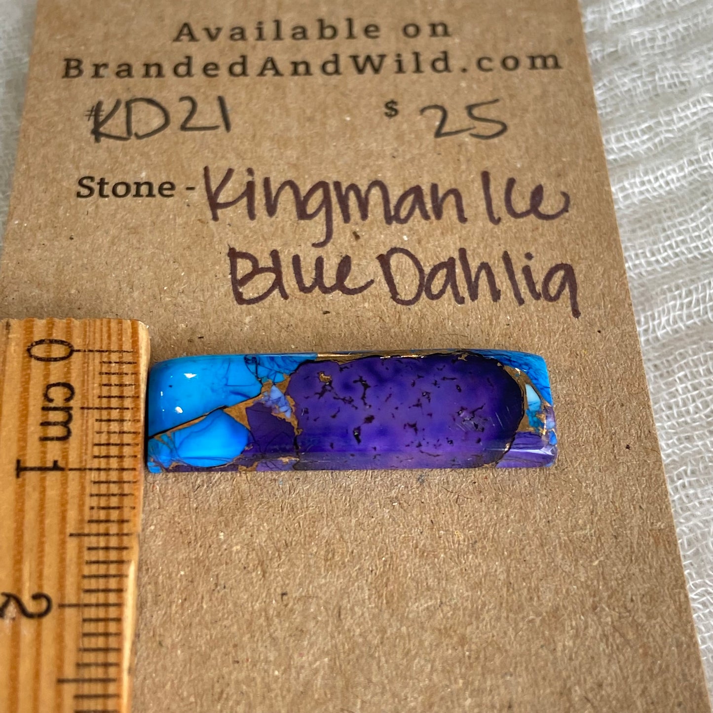 Kingman Ice Blue Dahlia Cabochon - KD21