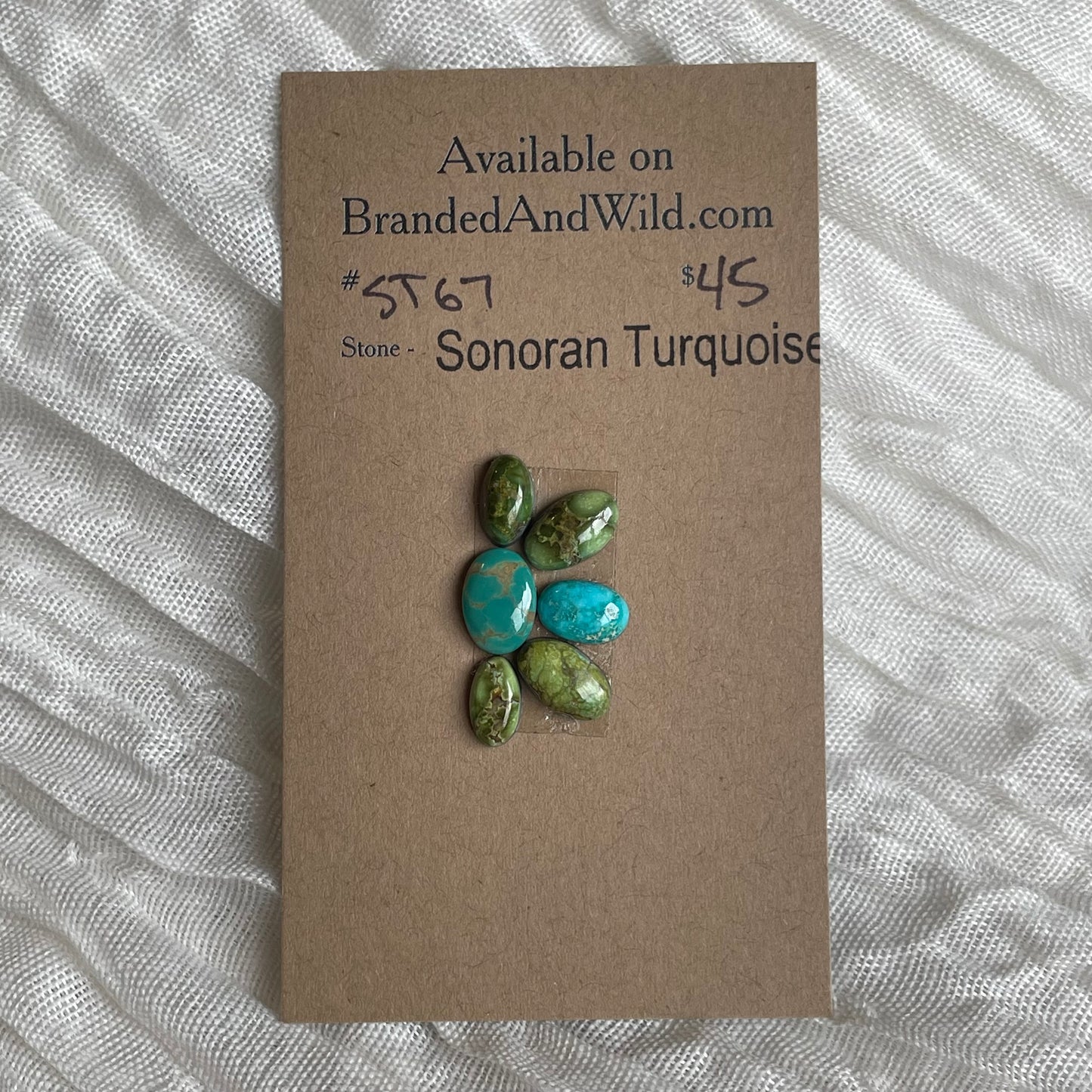 Sonoran Turquoise Cabochon - ST67 0A8C5EA3-127D-43FE-A95D-58C5246498C8 Brandedandwild.com