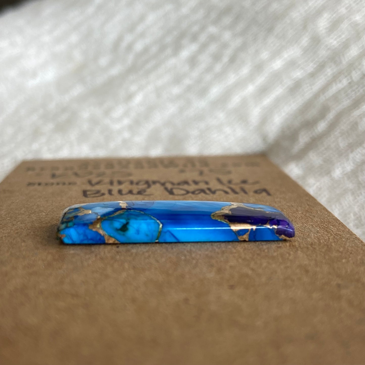 Kingman Ice Blue Dahlia Cabochon - KD25