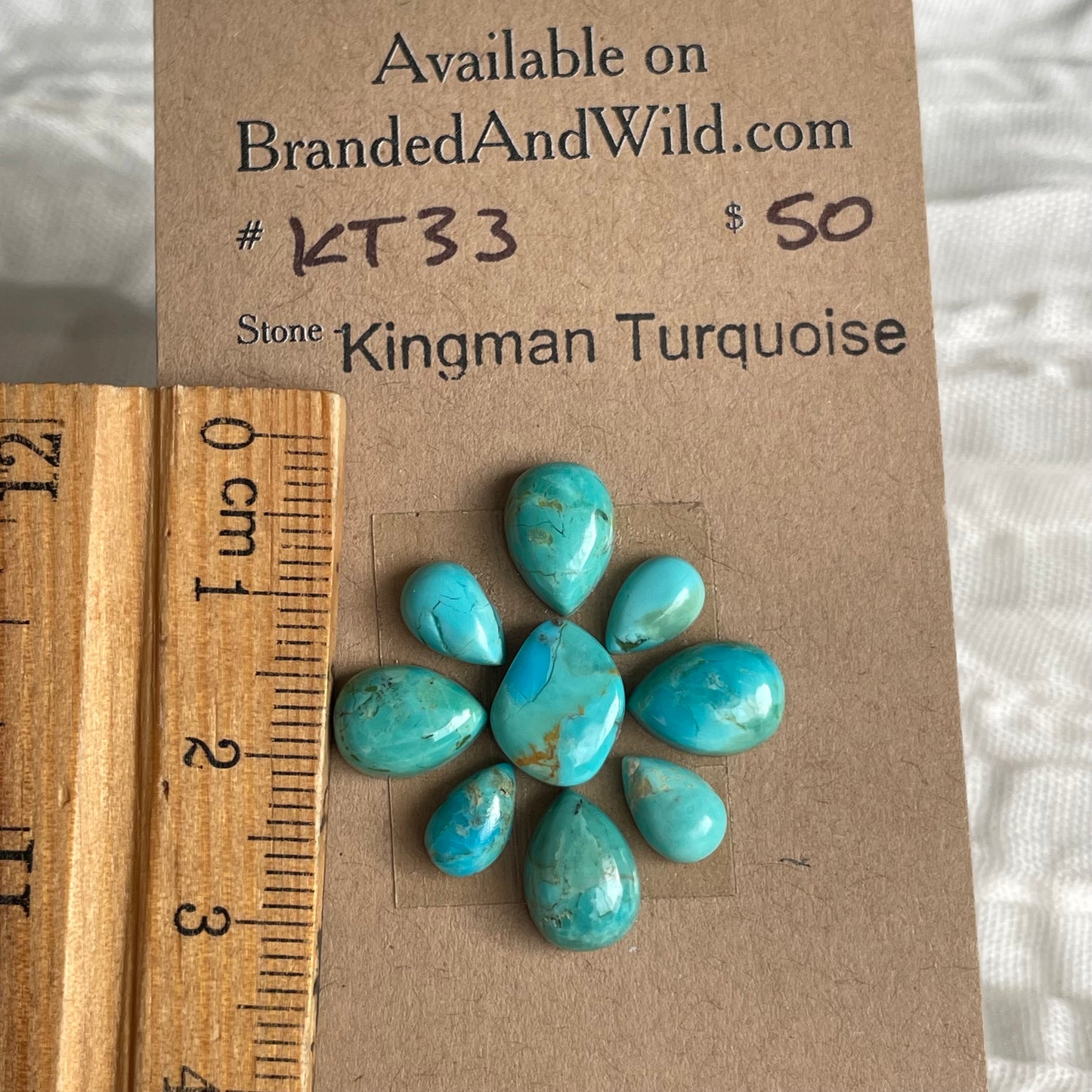 Kingman Turquoise Cabochon - KT33 0AB9F762-91D9-4F32-9F12-3BFABFE95F54 Brandedandwild.com
