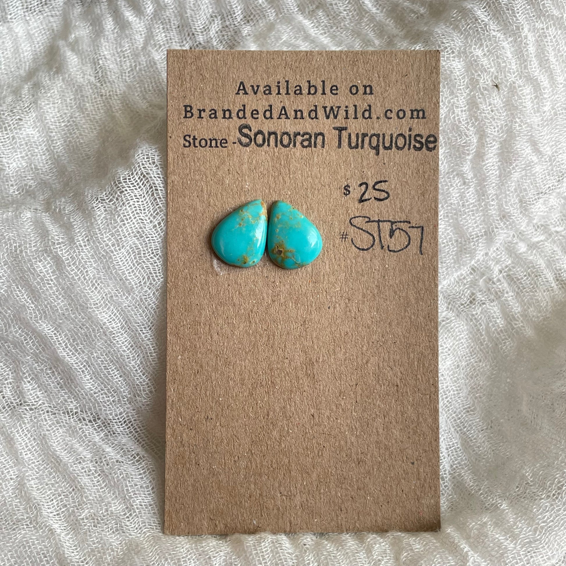 Sonoran Turquoise Cabochon - ST57 0B37DCA2-E5AC-48ED-8D47-6FBA8A818BAD Brandedandwild.com