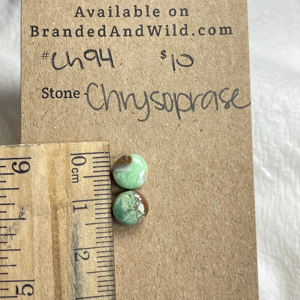 Chrysoprase Cabochon - CH94 0B46BC23-5A4F-4CB2-8D83-8D7D7D324E5E Brandedandwild.com