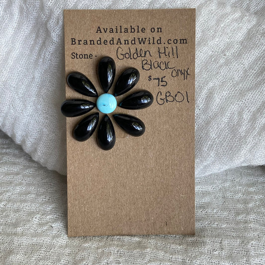 Golden Hill Black Onyx Cabochon - GB01