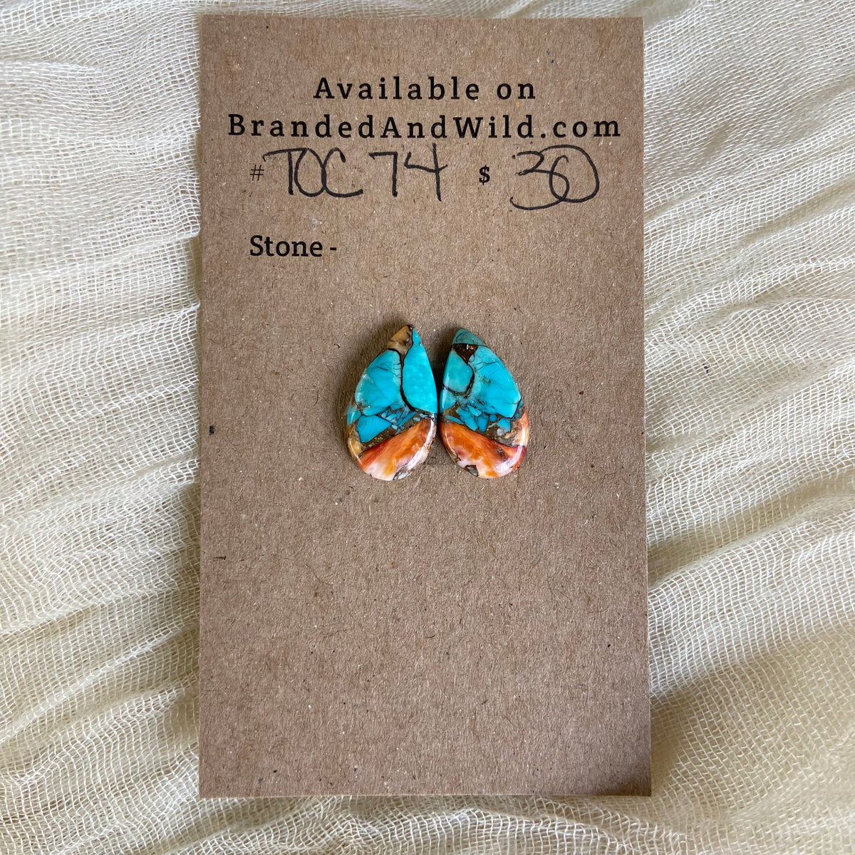 Turquoise, Oyster Shell, Copper Cabochon - TOC74 0B4CE31B-7AEF-4870-ADD6-C7DB399F6299 Brandedandwild.com