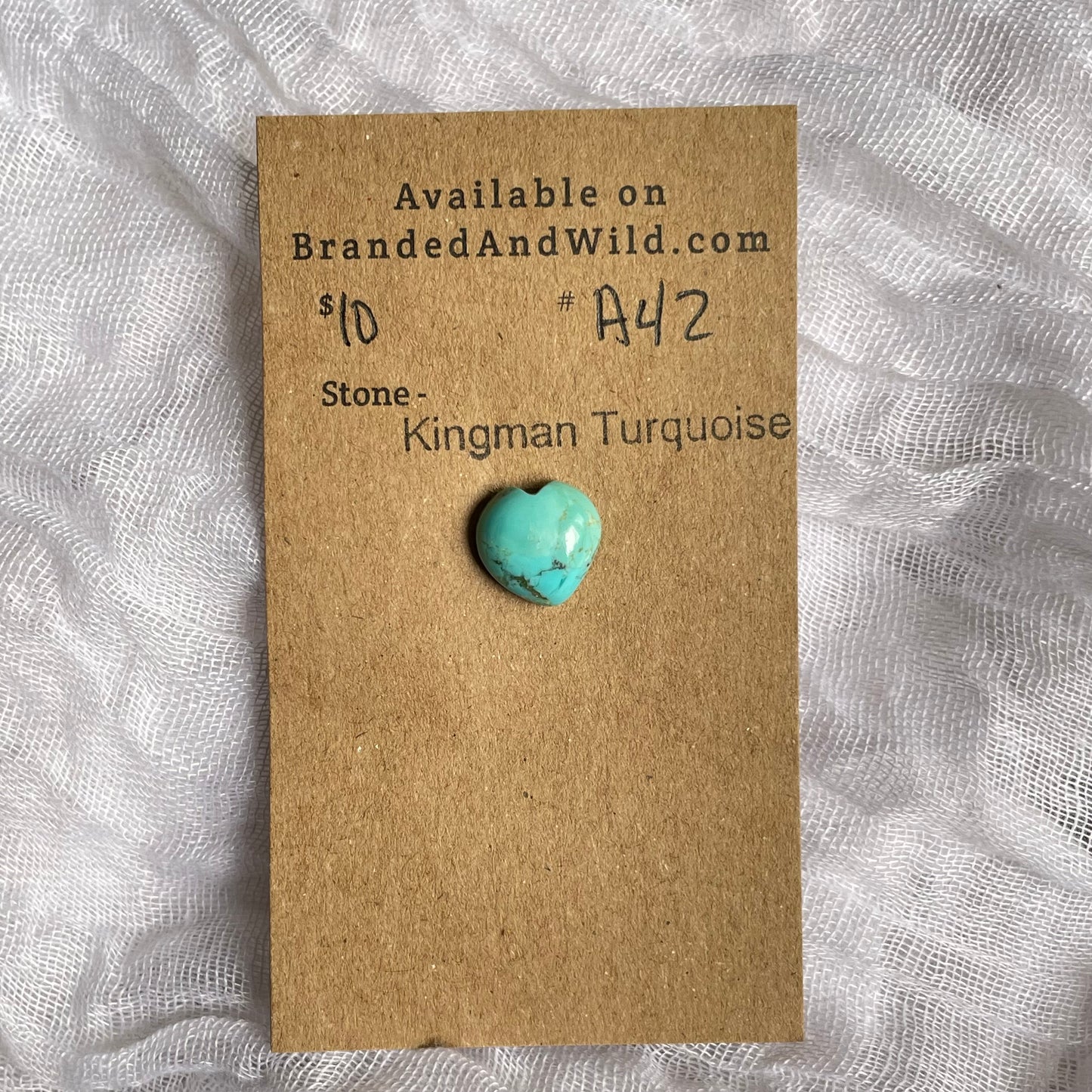 Kingman Turquoise Cabochon - KT42 0B681B3D-AAC3-433D-8AFA-51242623928C Brandedandwild.com