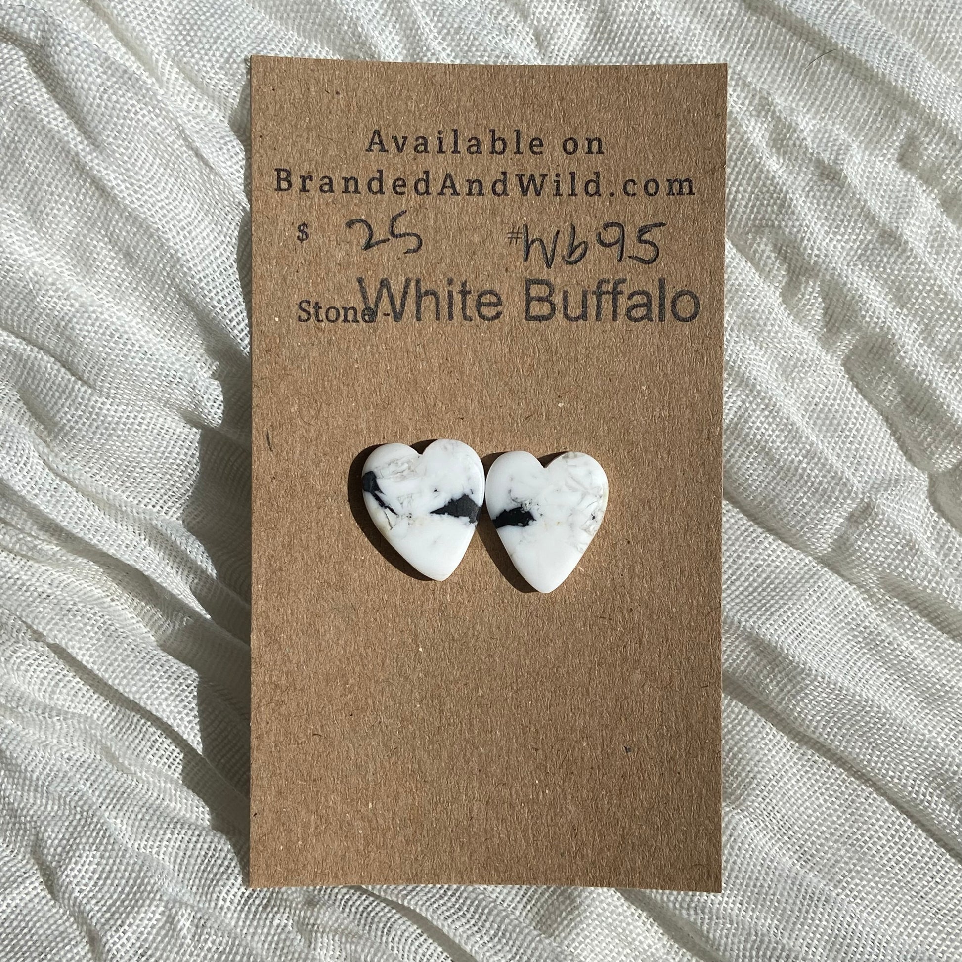 White Buffalo Cabochon - WB95 0B71F765-3B21-486D-AF34-41EABE82286F Brandedandwild.com