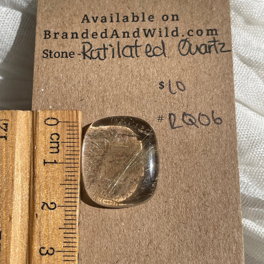 Rutilated Quartz Cabochon - RQ06 0B82ABB5-58AF-4D83-9616-D2783F05C0C6 Brandedandwild.com