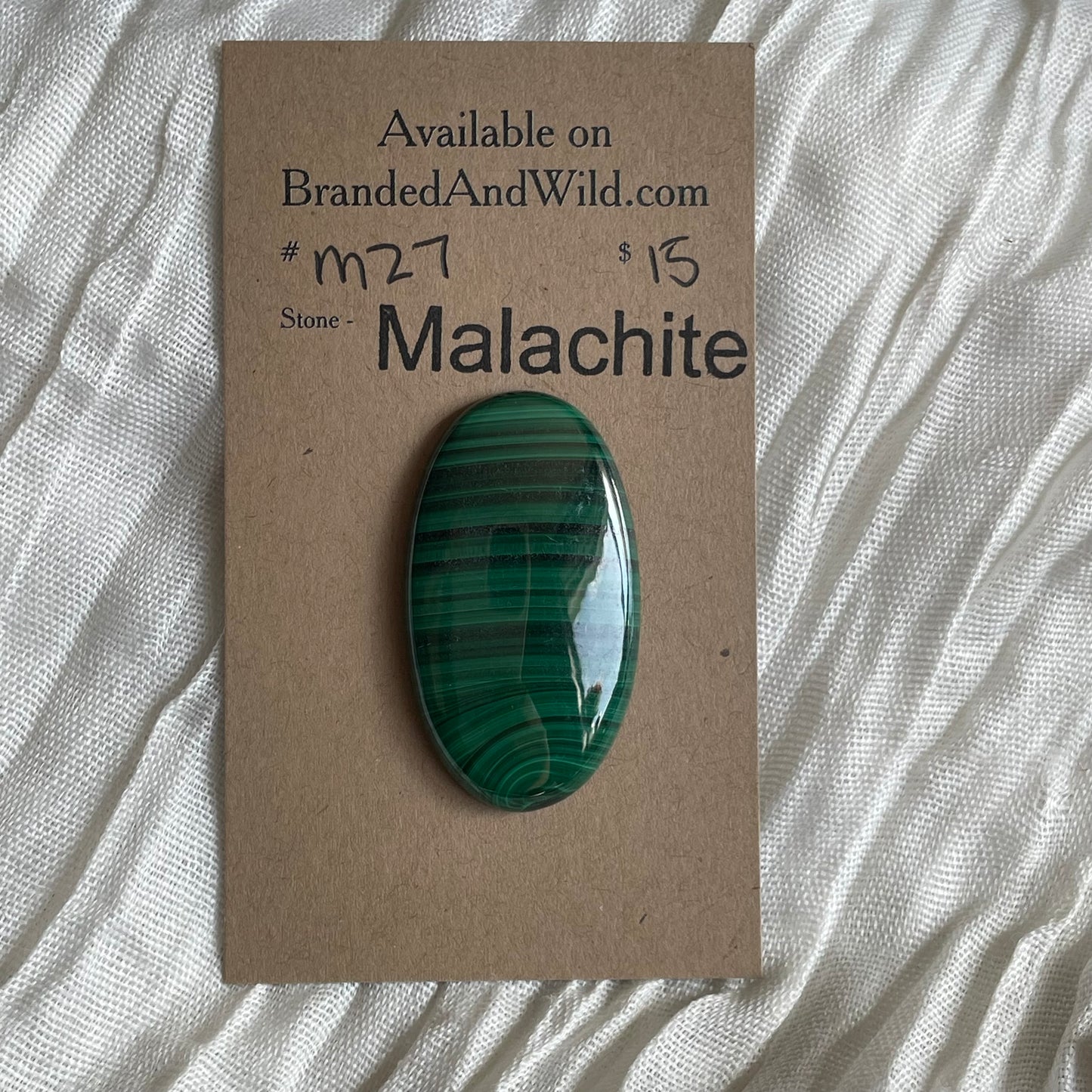 Malachite Cabochon - M27 0B9E6D2B-A360-441E-917E-F47FDF594156 Brandedandwild.com