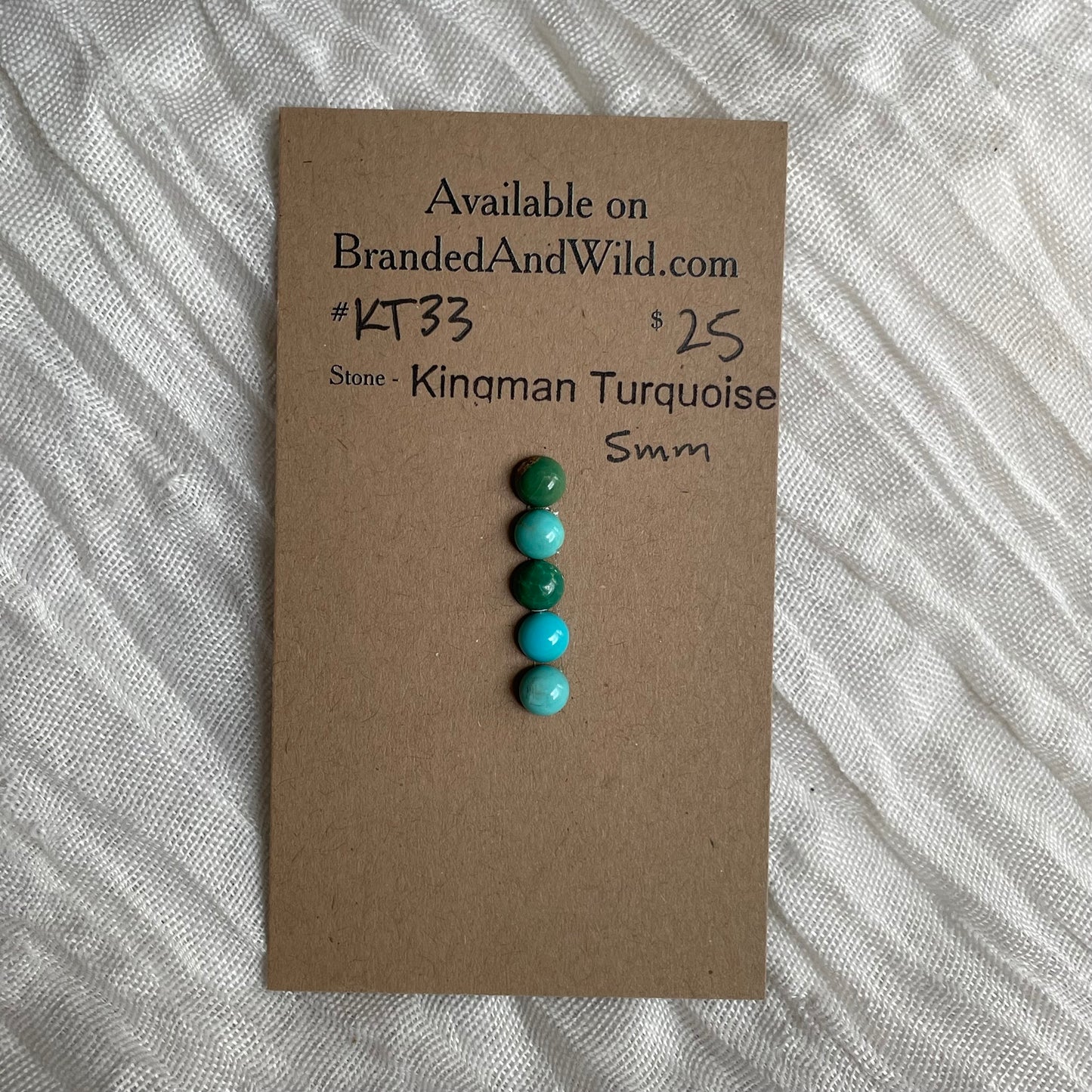 Kingman Turquoise Cabochon - KT33 0BB6EC4B-AD30-408A-B8A6-684A837B6E25 Brandedandwild.com